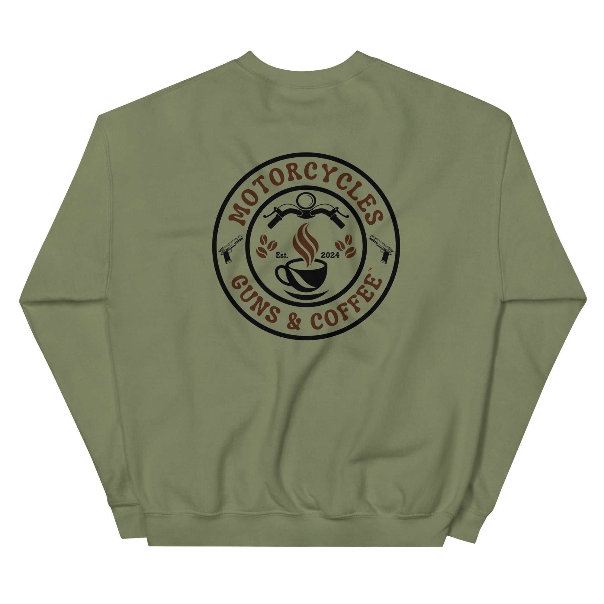 Motorcycles Guns And Coffee Sweatshirt-MGW Clothing