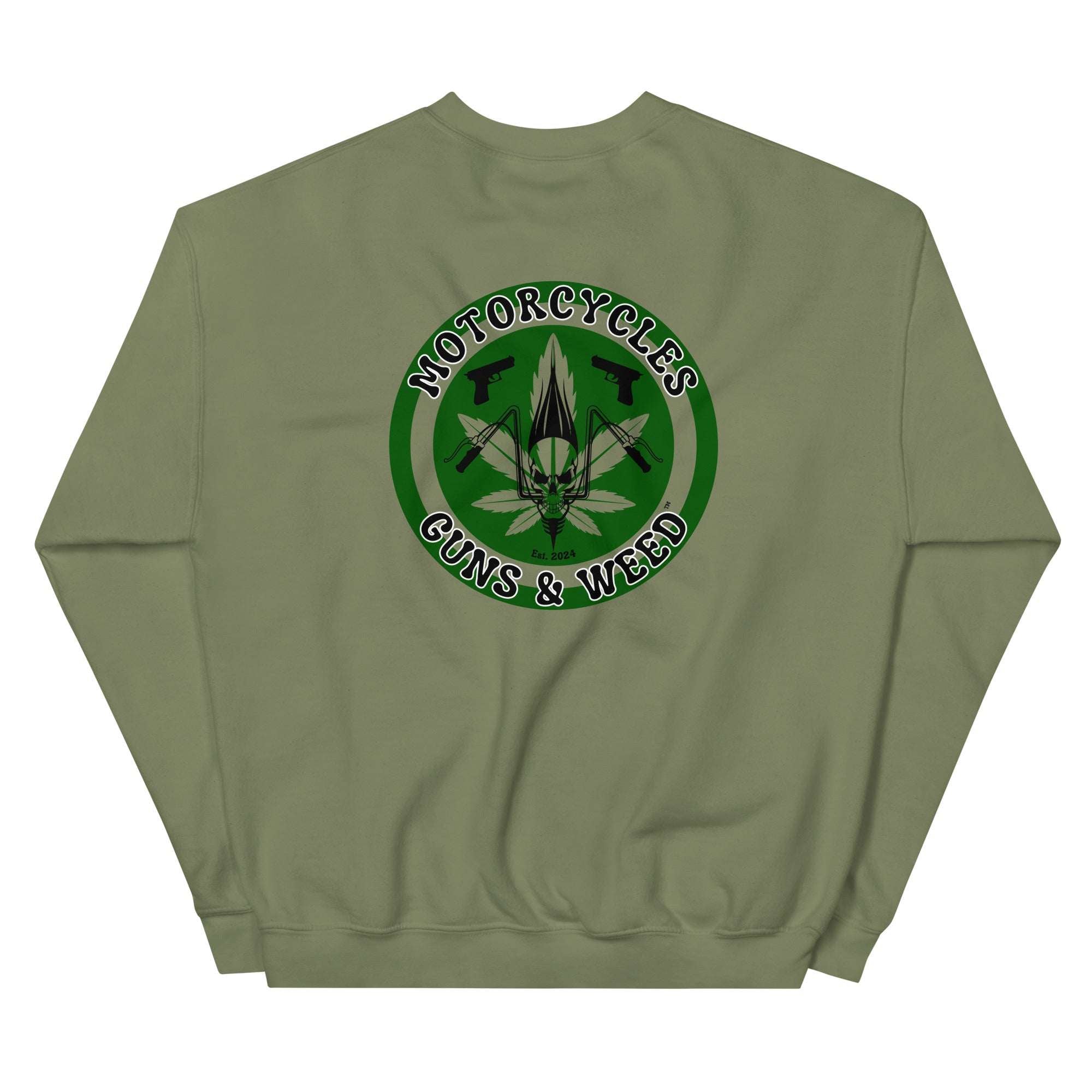 Motorcycles Guns And Weed Sweatshirt - MGW Clothing