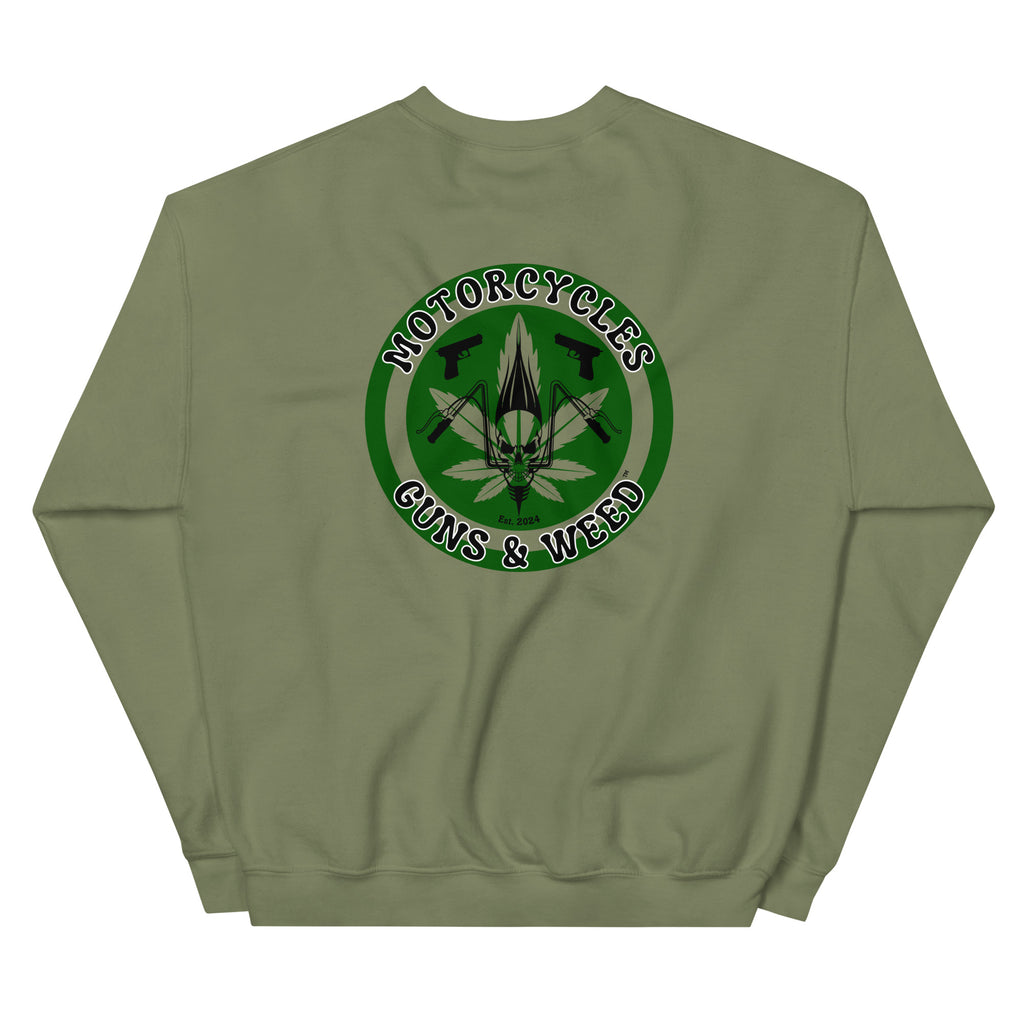 Motorcycles Guns And Weed Sweatshirt-MGW Clothing