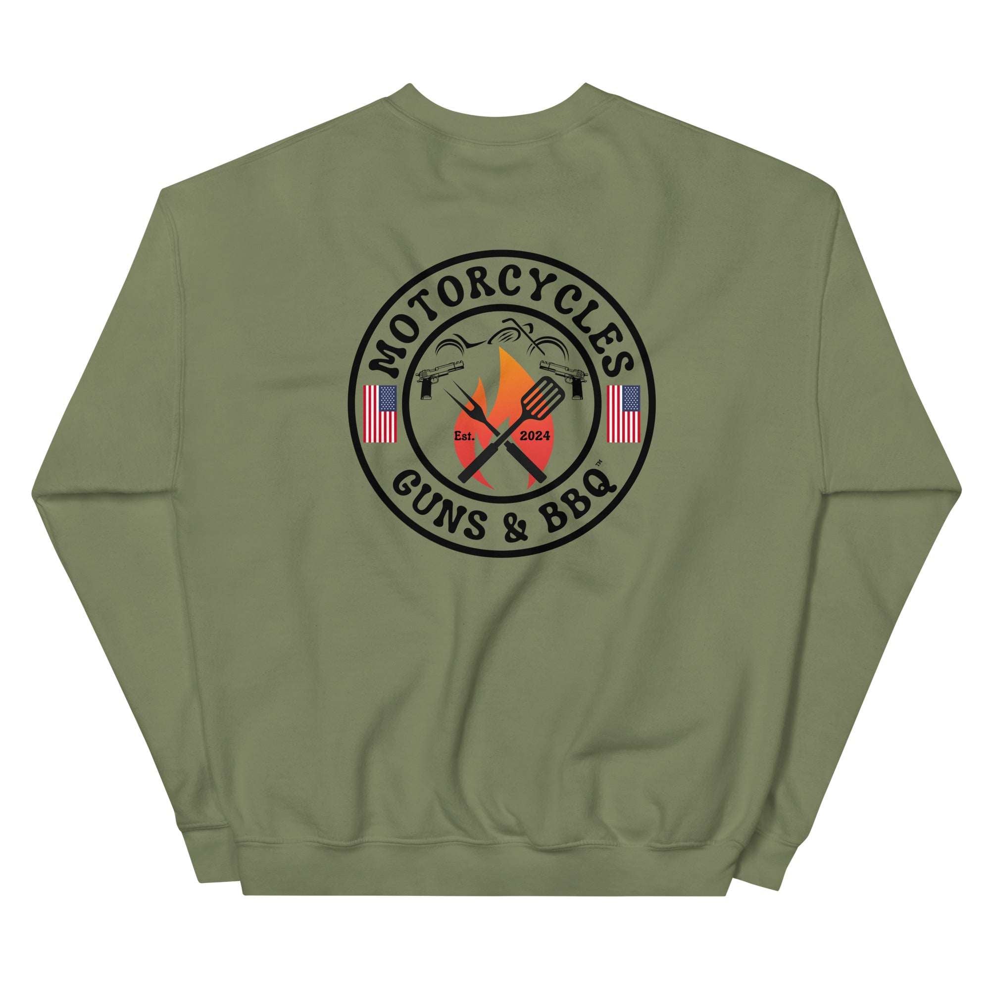 Motorcycles Guns And Bbq Sweatshirt - MGW Clothing