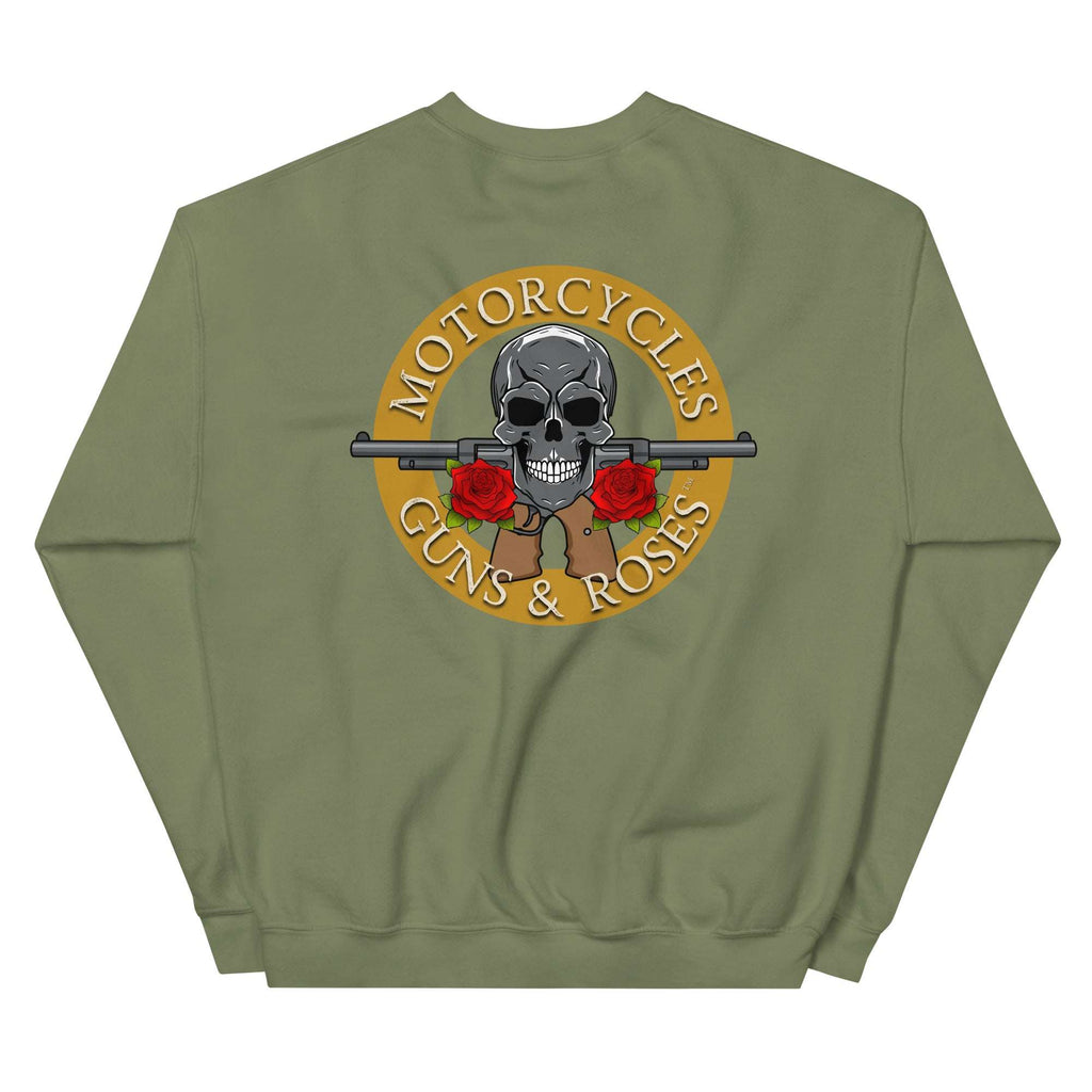 Motorcycles Guns And Roses Sweatshirt - MGW Clothing