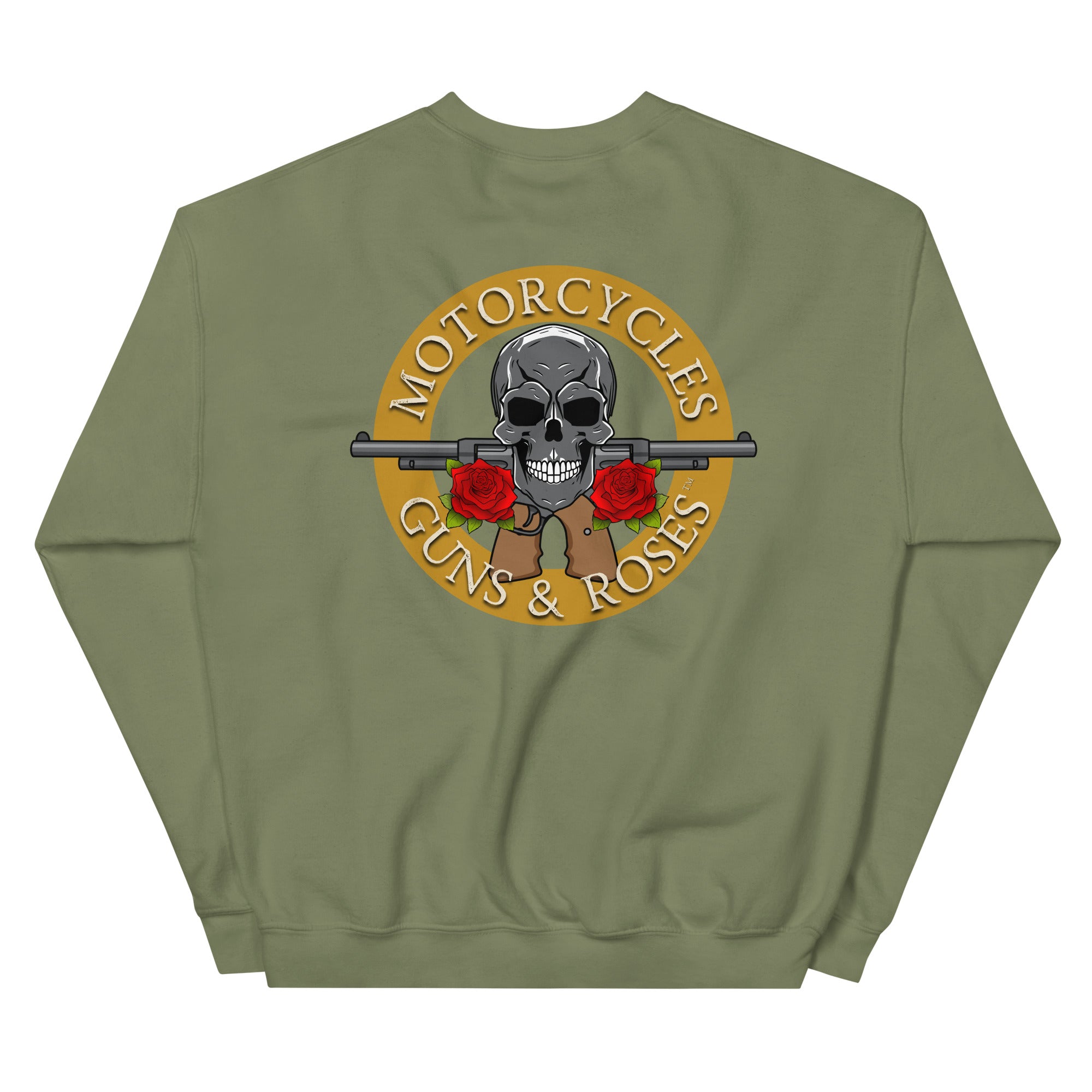 Motorcycles Guns And Roses Sweatshirt-MGW Clothing
