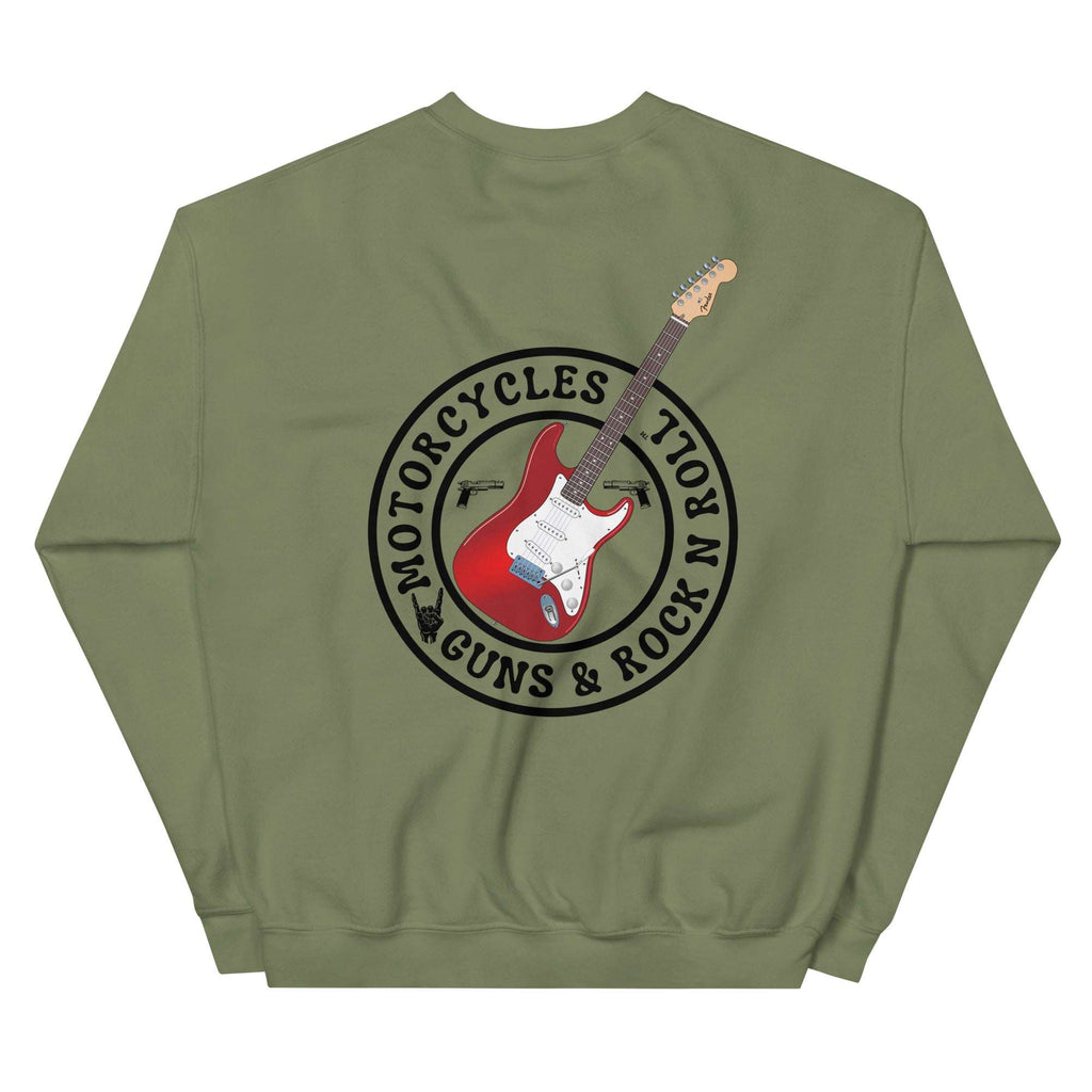 Motorcycles Guns And Rock N Roll Sweatshirt - MGW Clothing