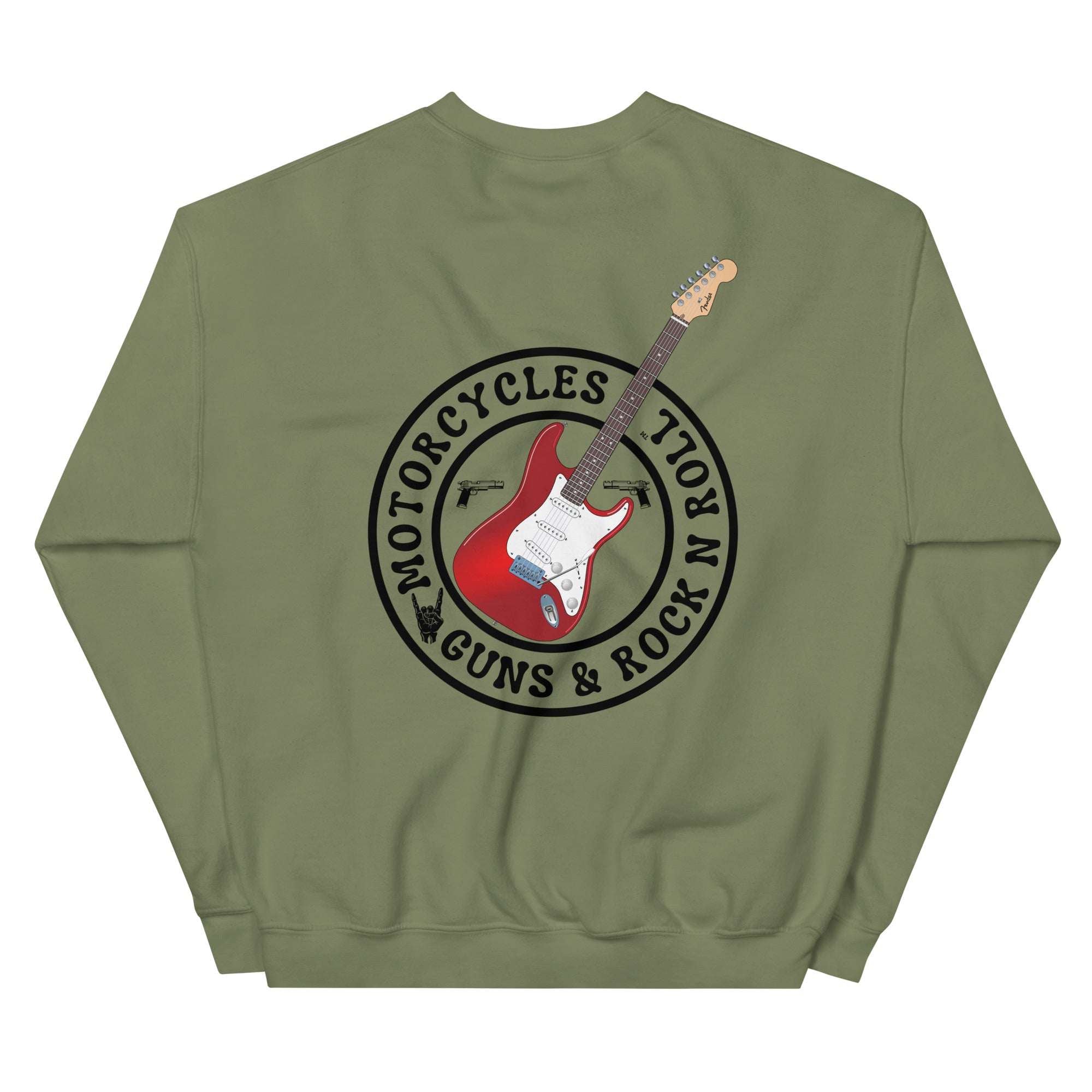 Motorcycles Guns And Rock N Roll Sweatshirt - MGW Clothing