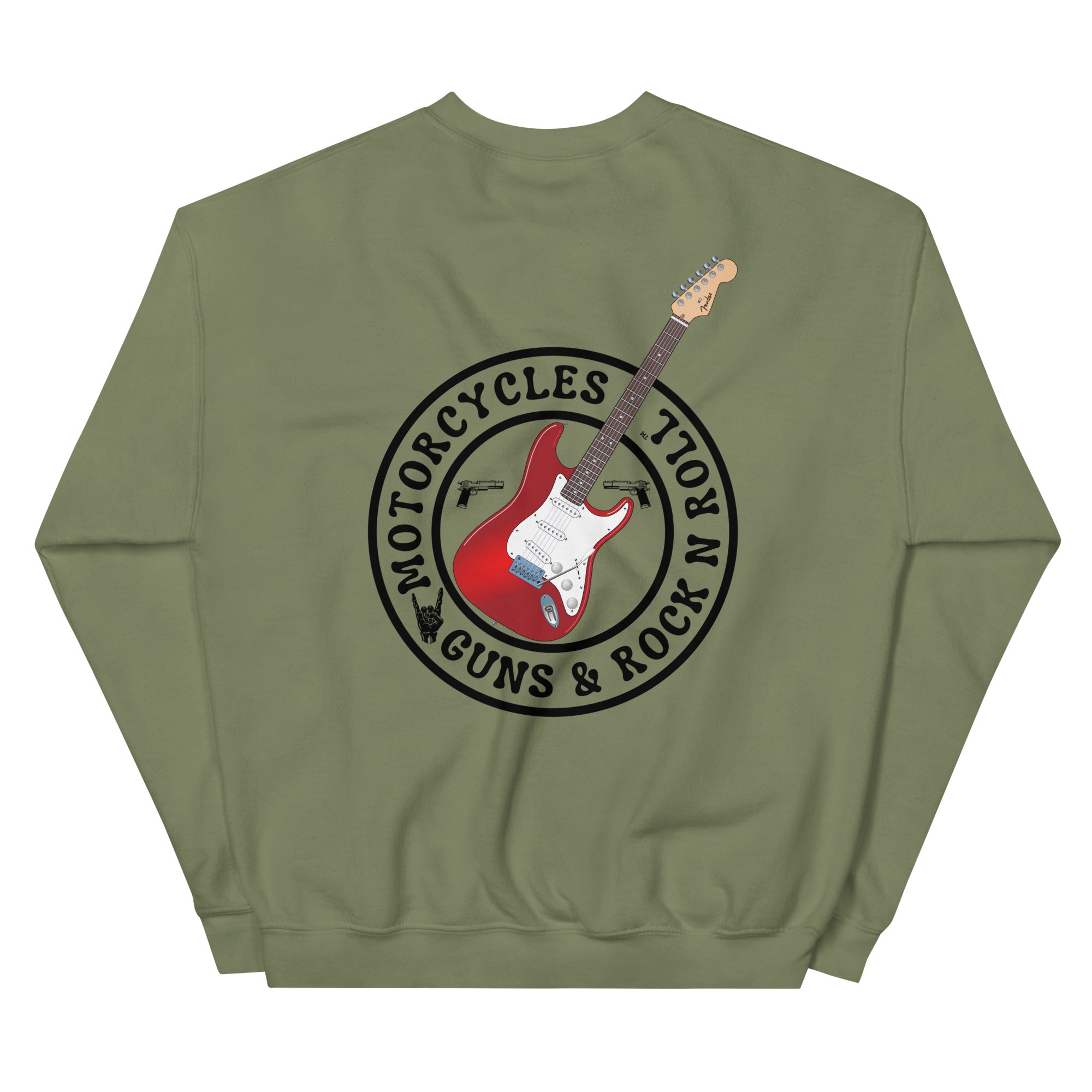Motorcycles Guns And Rock N Roll Sweatshirt-MGW Clothing