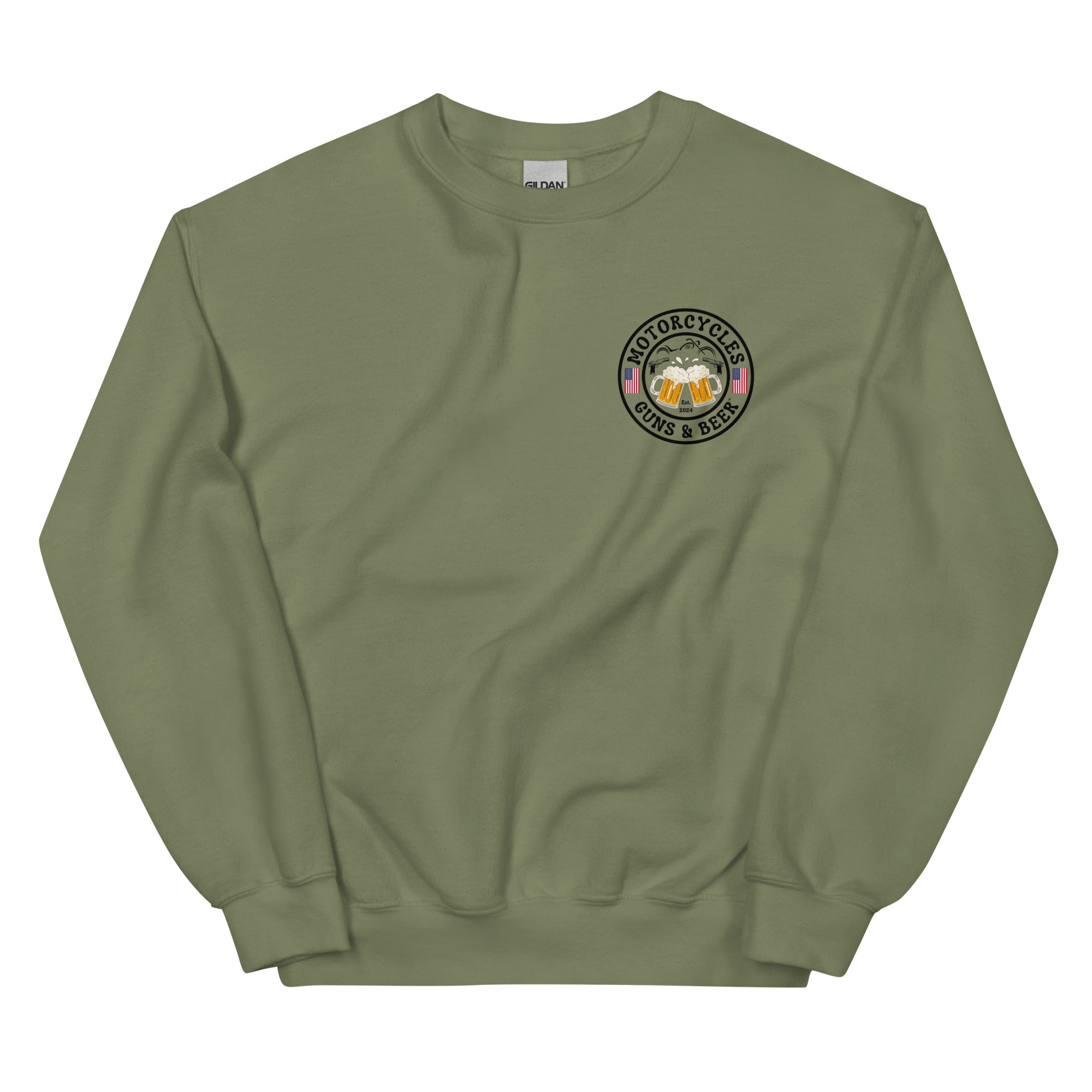 Motorcycles Guns And Beer Sweatshirt-MGW Clothing