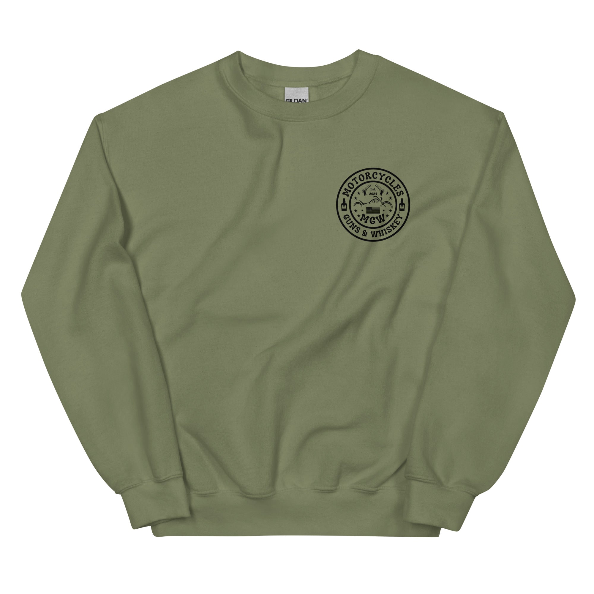 Motorcycles Guns And Whiskey Sweatshirt-MGW Clothing