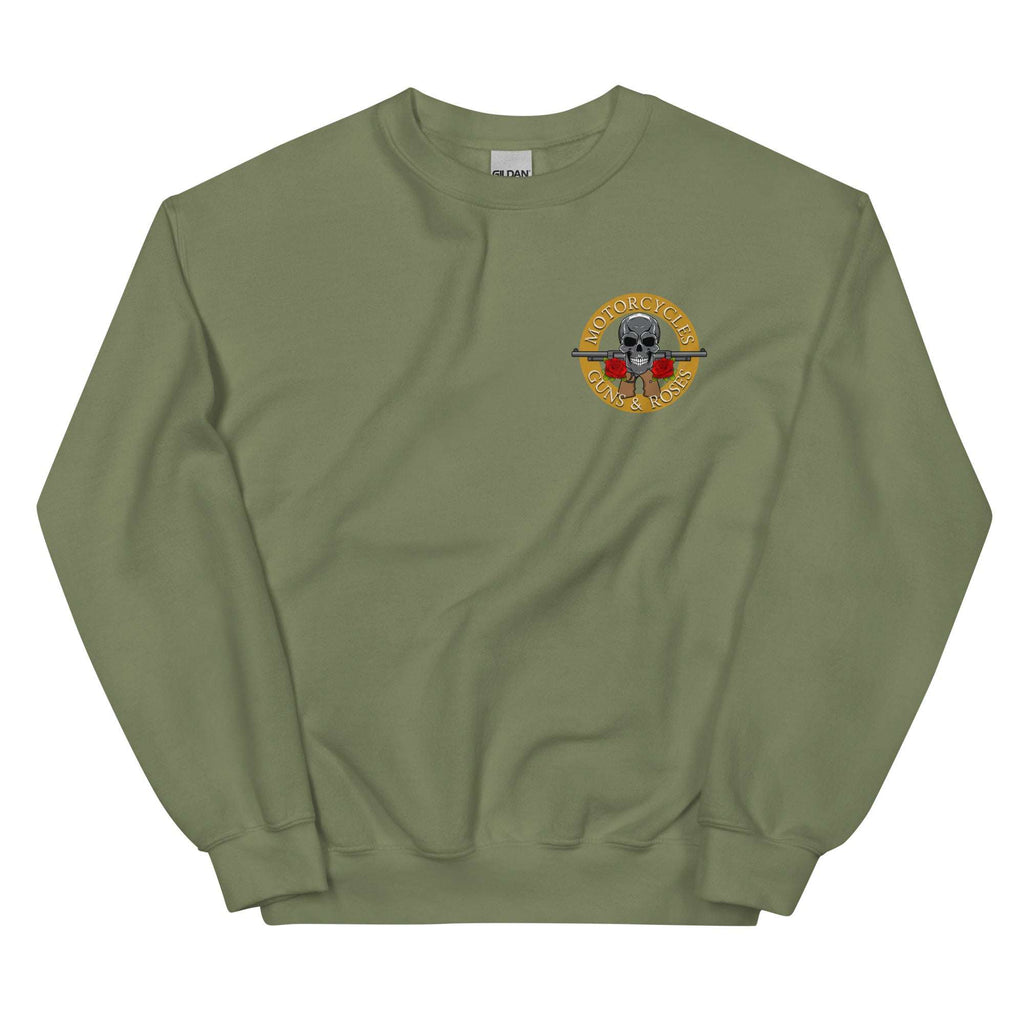 Motorcycles Guns And Roses Sweatshirt - MGW Clothing