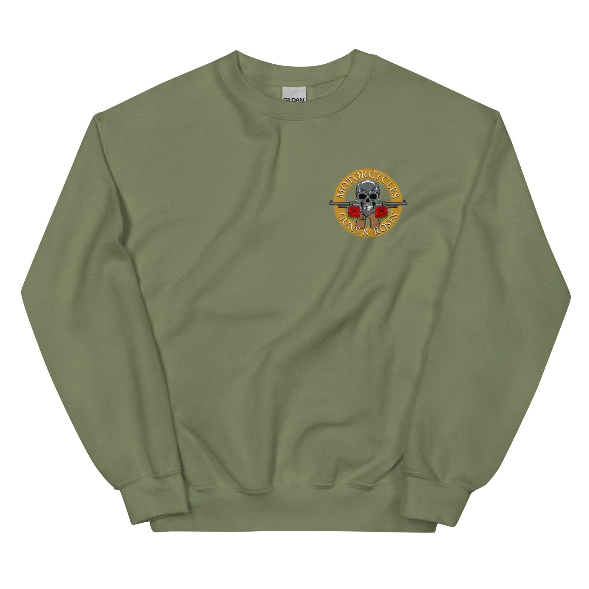 Motorcycles Guns And Roses Sweatshirt-MGW Clothing