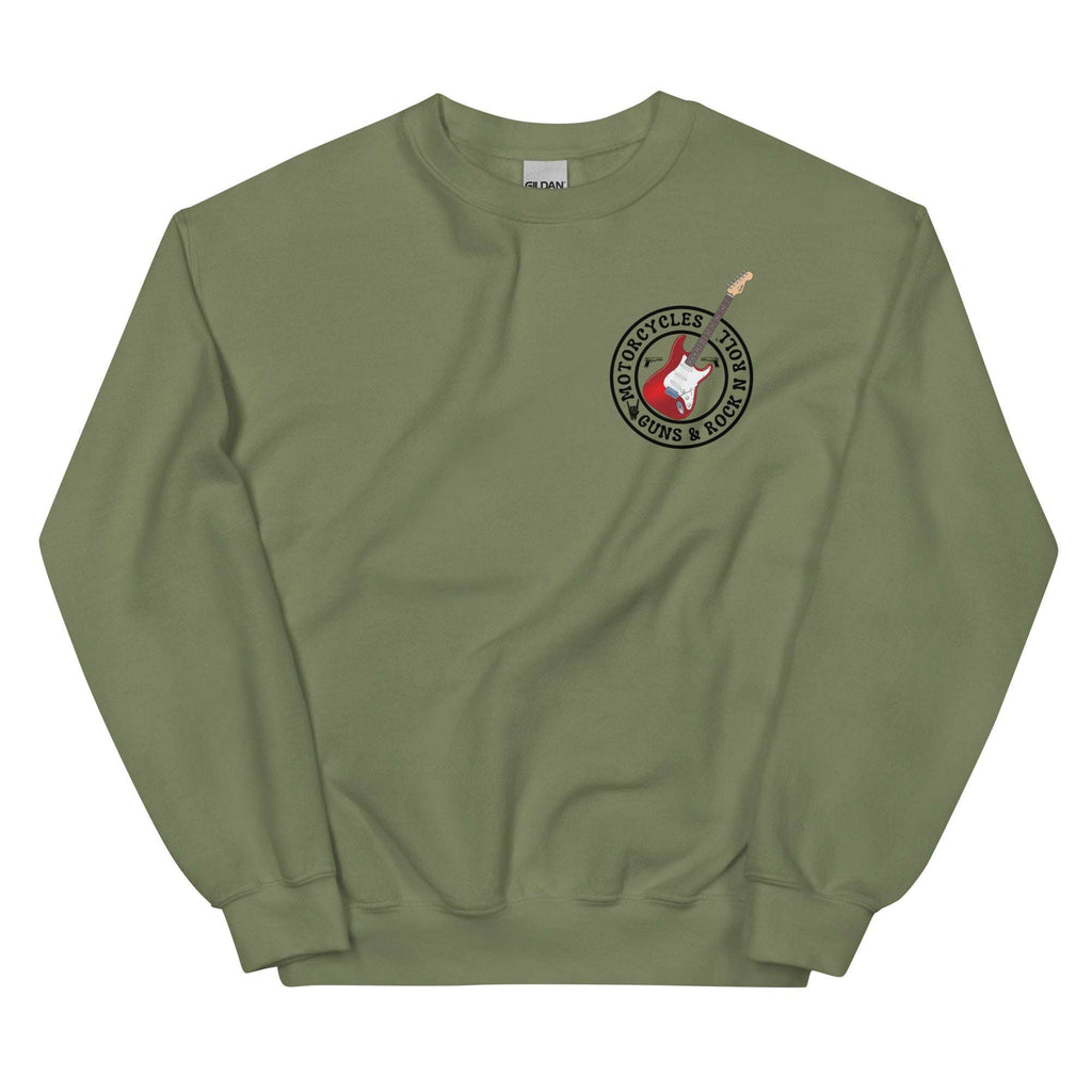 Motorcycles Guns And Rock N Roll Sweatshirt - MGW Clothing