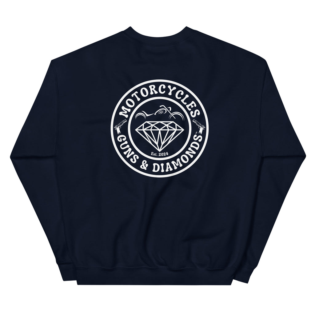 Motorcycles Guns And Diamonds Sweatshirt-MGW Clothing