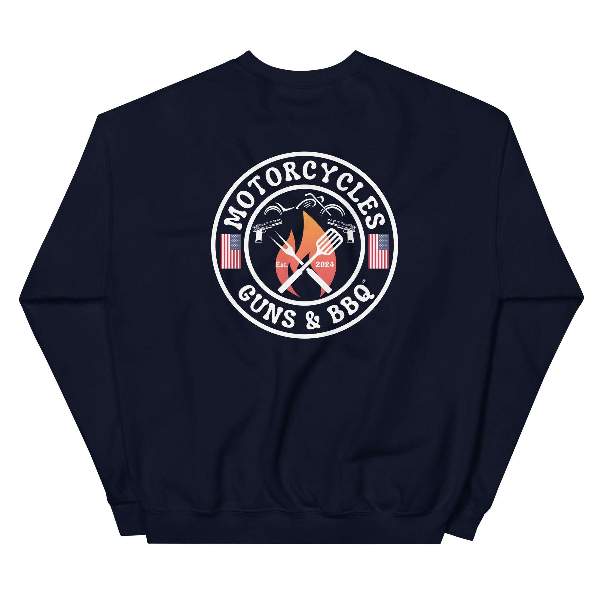 Motorcycles Guns And Bbq Sweatshirt-MGW Clothing