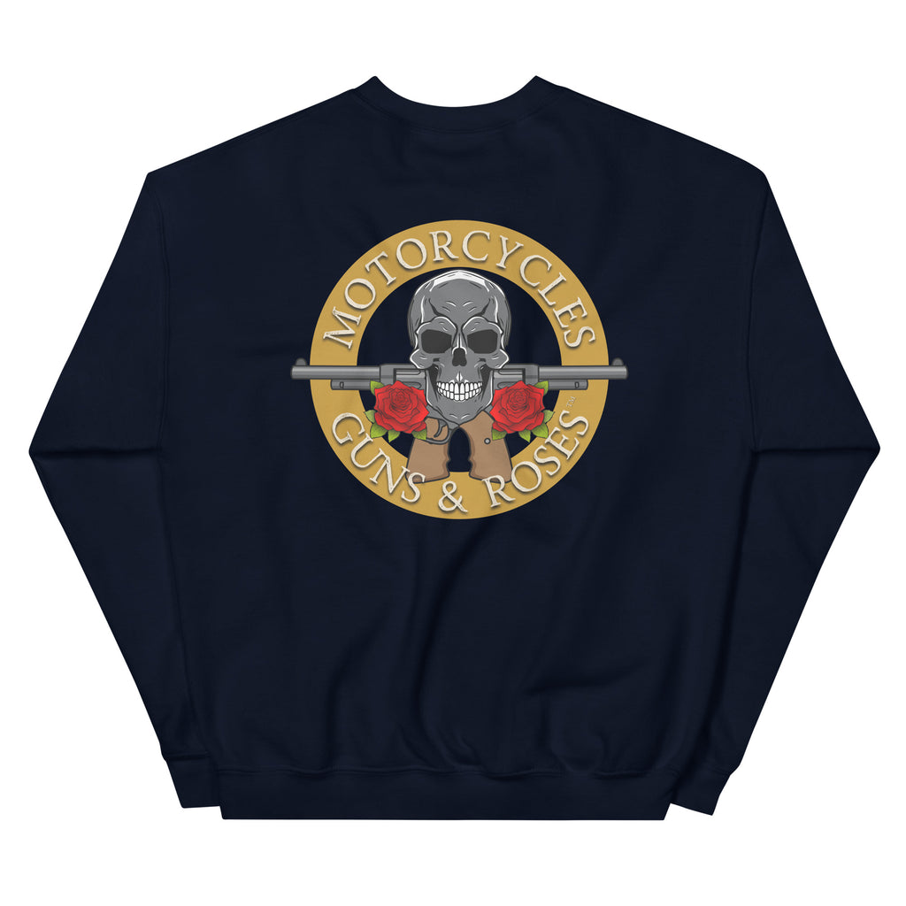 Motorcycles Guns And Roses Sweatshirt-MGW Clothing