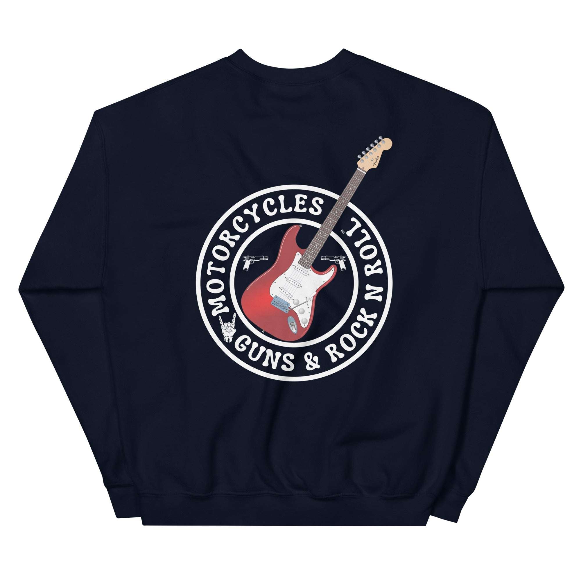 Motorcycles Guns And Rock N Roll Sweatshirt-MGW Clothing