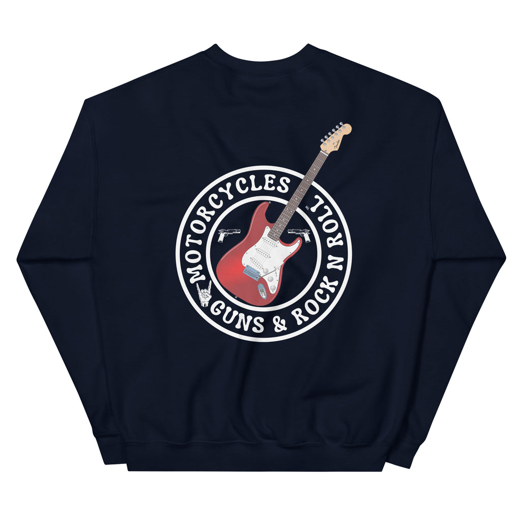 Motorcycles Guns And Rock N Roll Sweatshirt-MGW Clothing