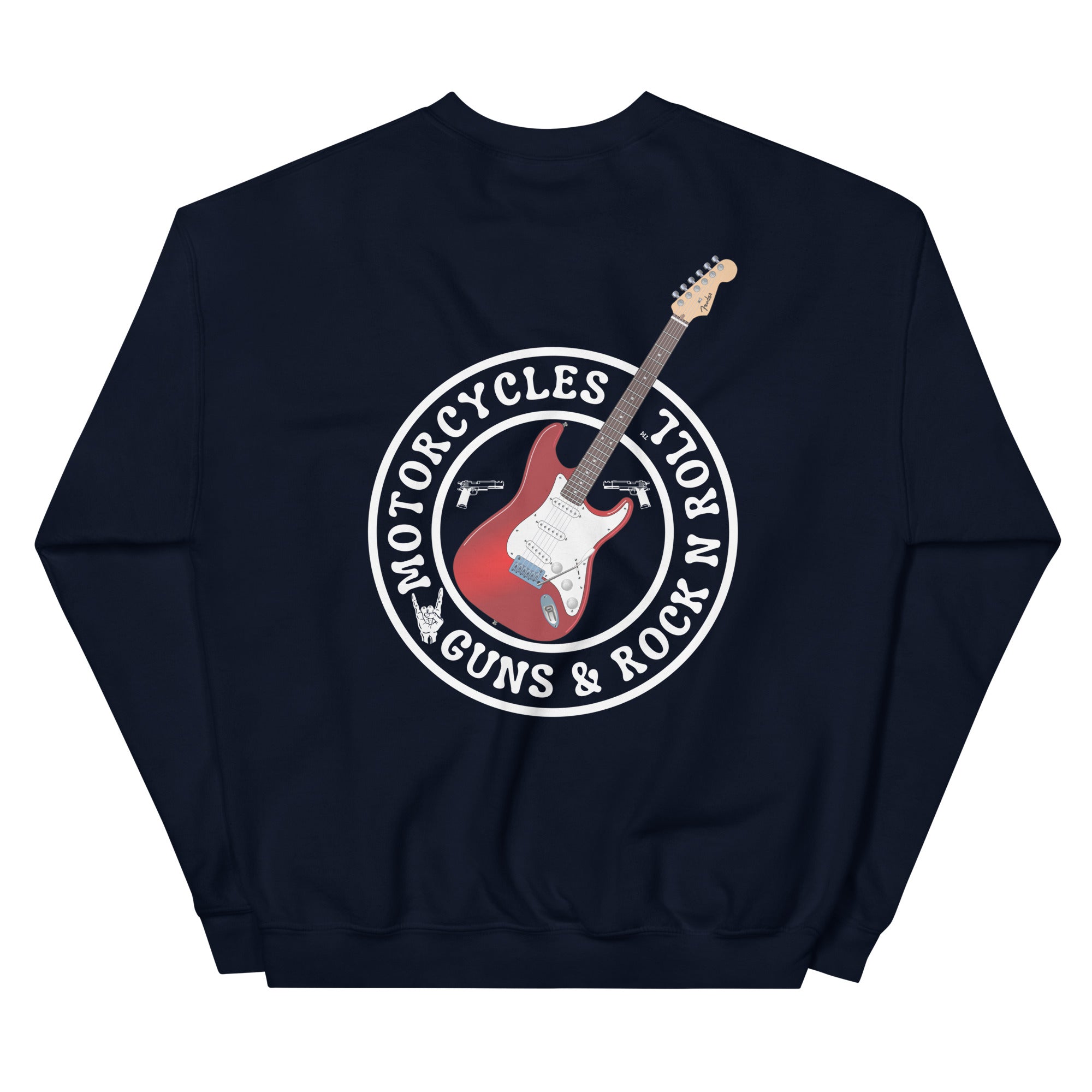 Motorcycles Guns And Rock N Roll Sweatshirt-MGW Clothing