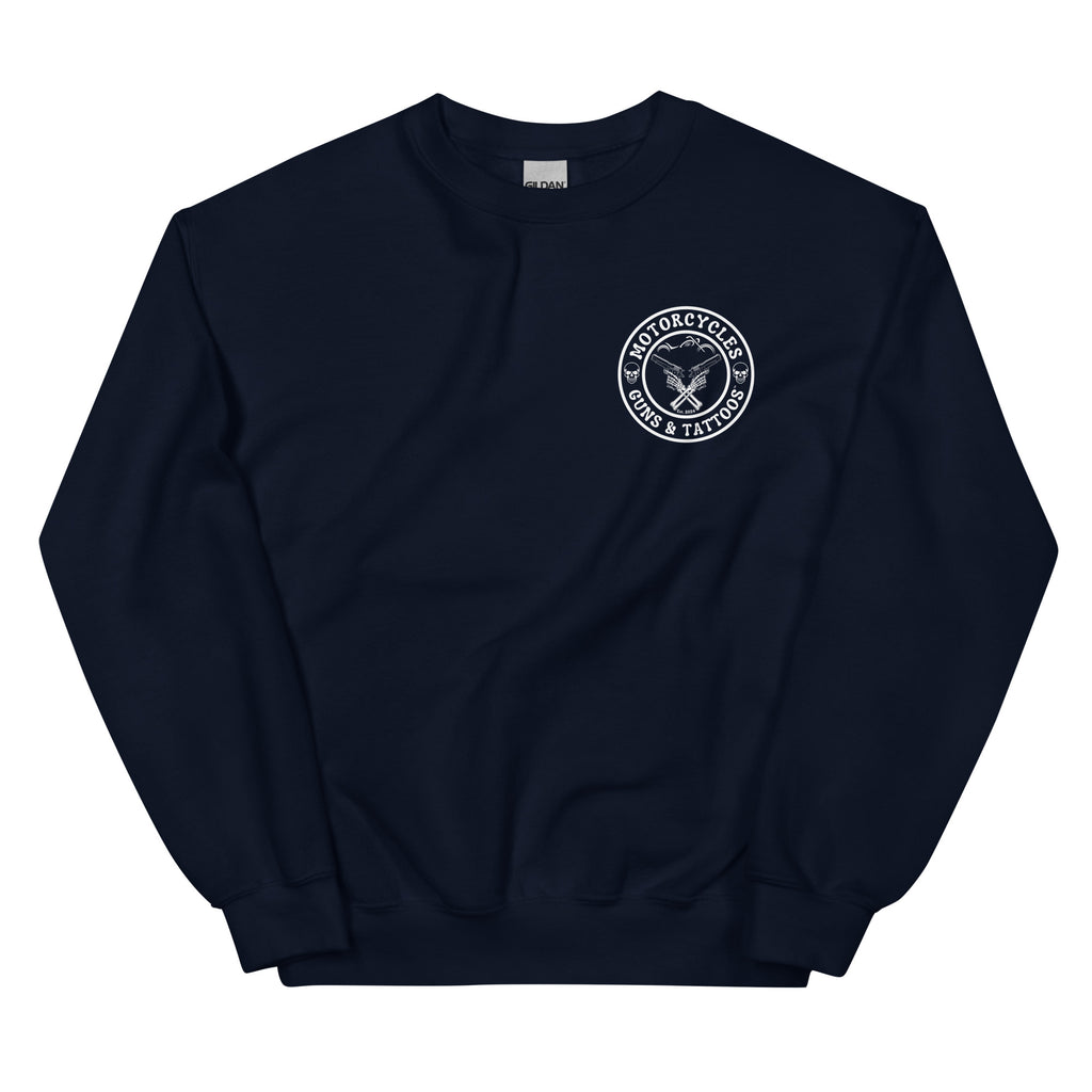 Motorcycles Guns And Tattoos Sweatshirt-MGW Clothing