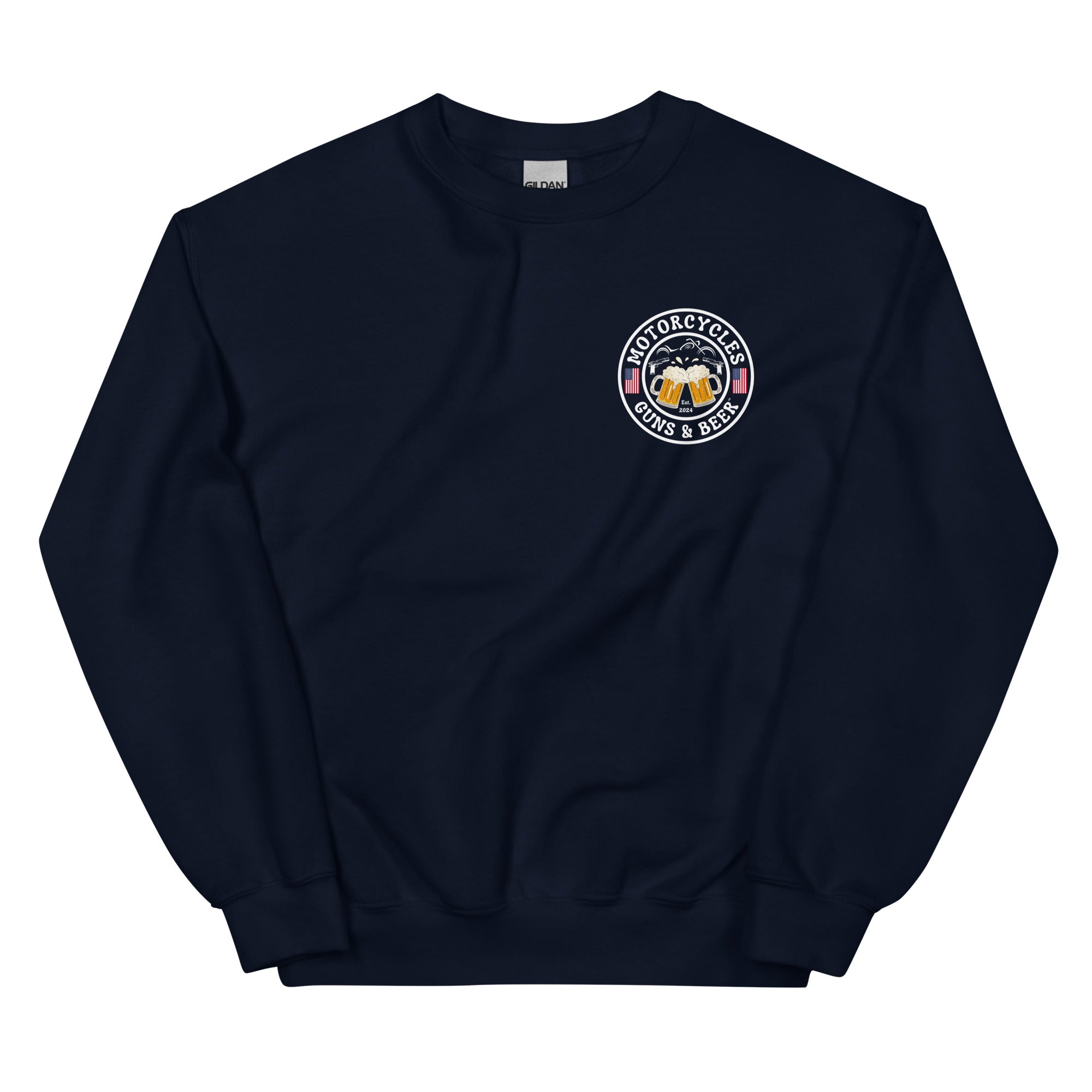 Motorcycles Guns And Beer Sweatshirt-MGW Clothing