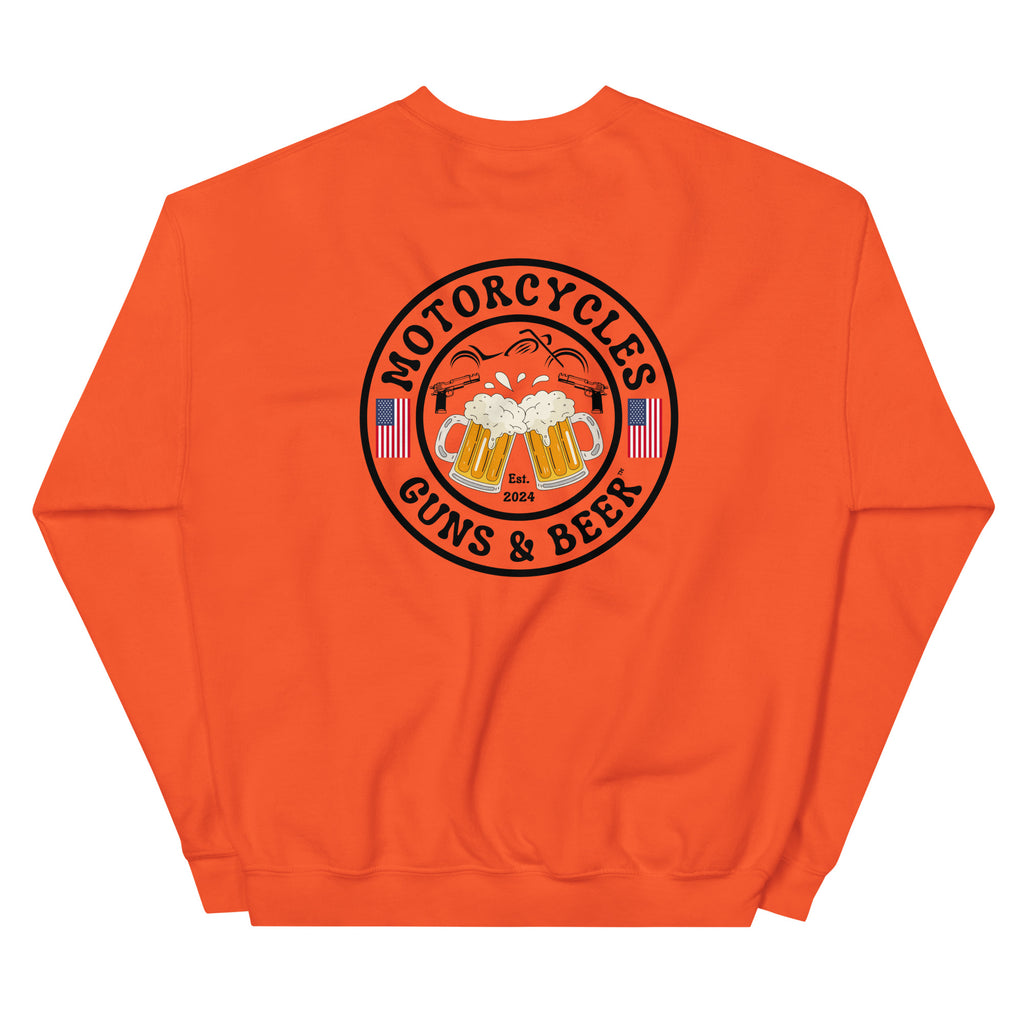 Motorcycles Guns And Beer Sweatshirt-MGW Clothing