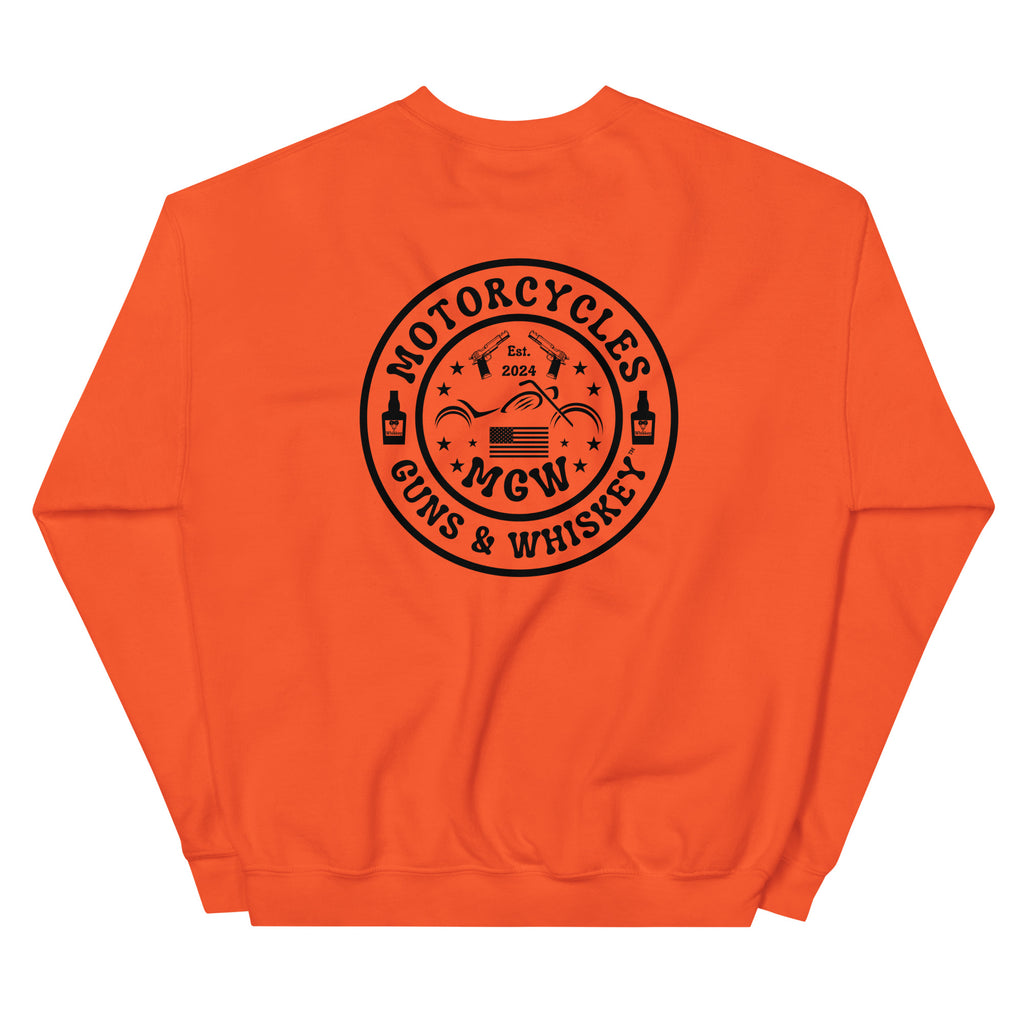 Motorcycles Guns And Whiskey Sweatshirt-MGW Clothing