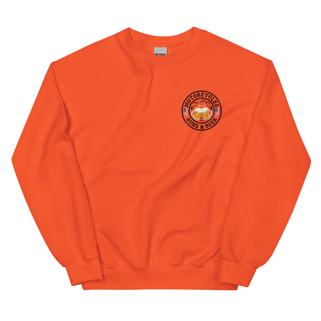 Motorcycles Guns And Beer Sweatshirt-MGW Clothing