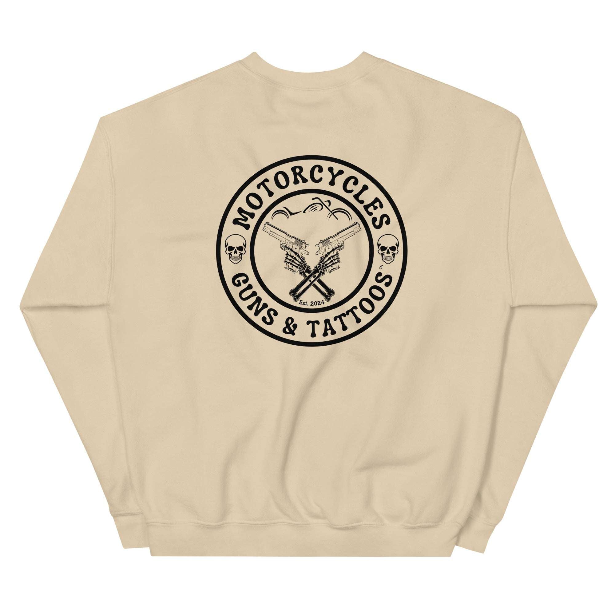 Motorcycles Guns And Tattoos Sweatshirt-MGW Clothing
