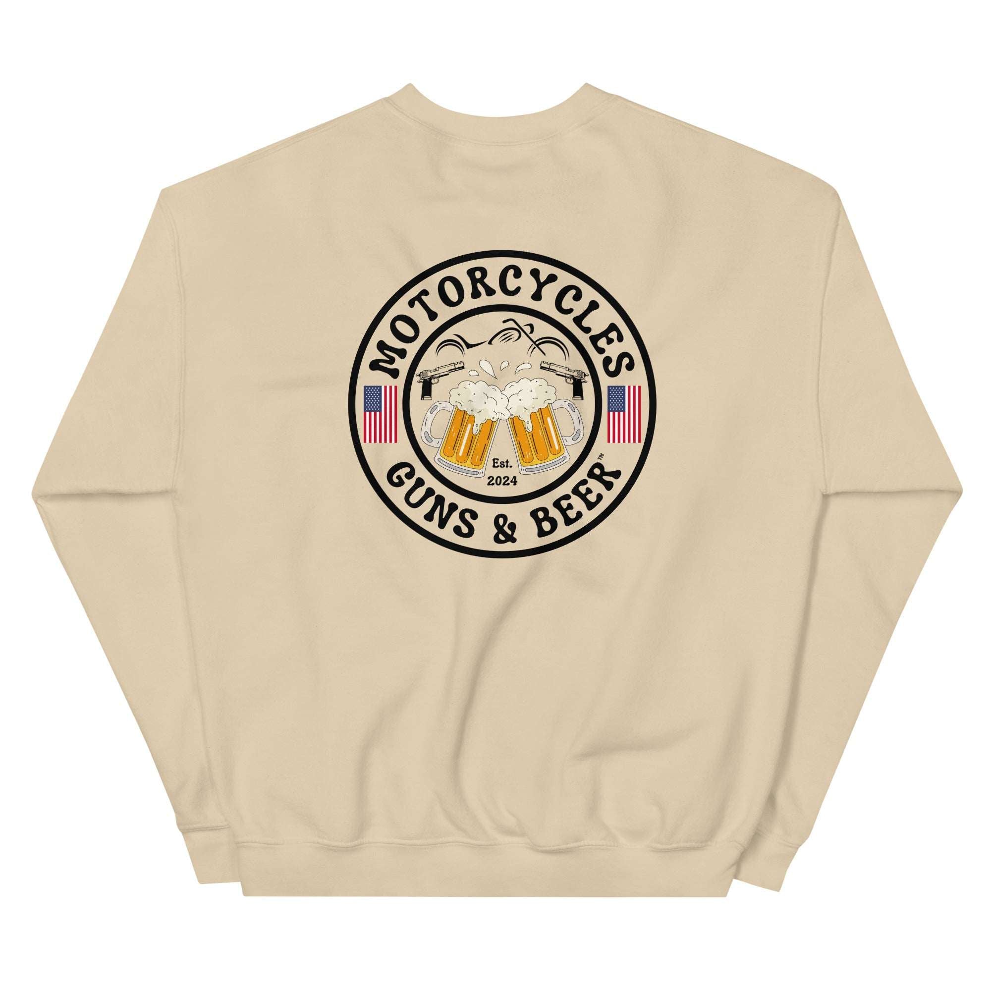 Motorcycles Guns And Beer Sweatshirt - MGW Clothing