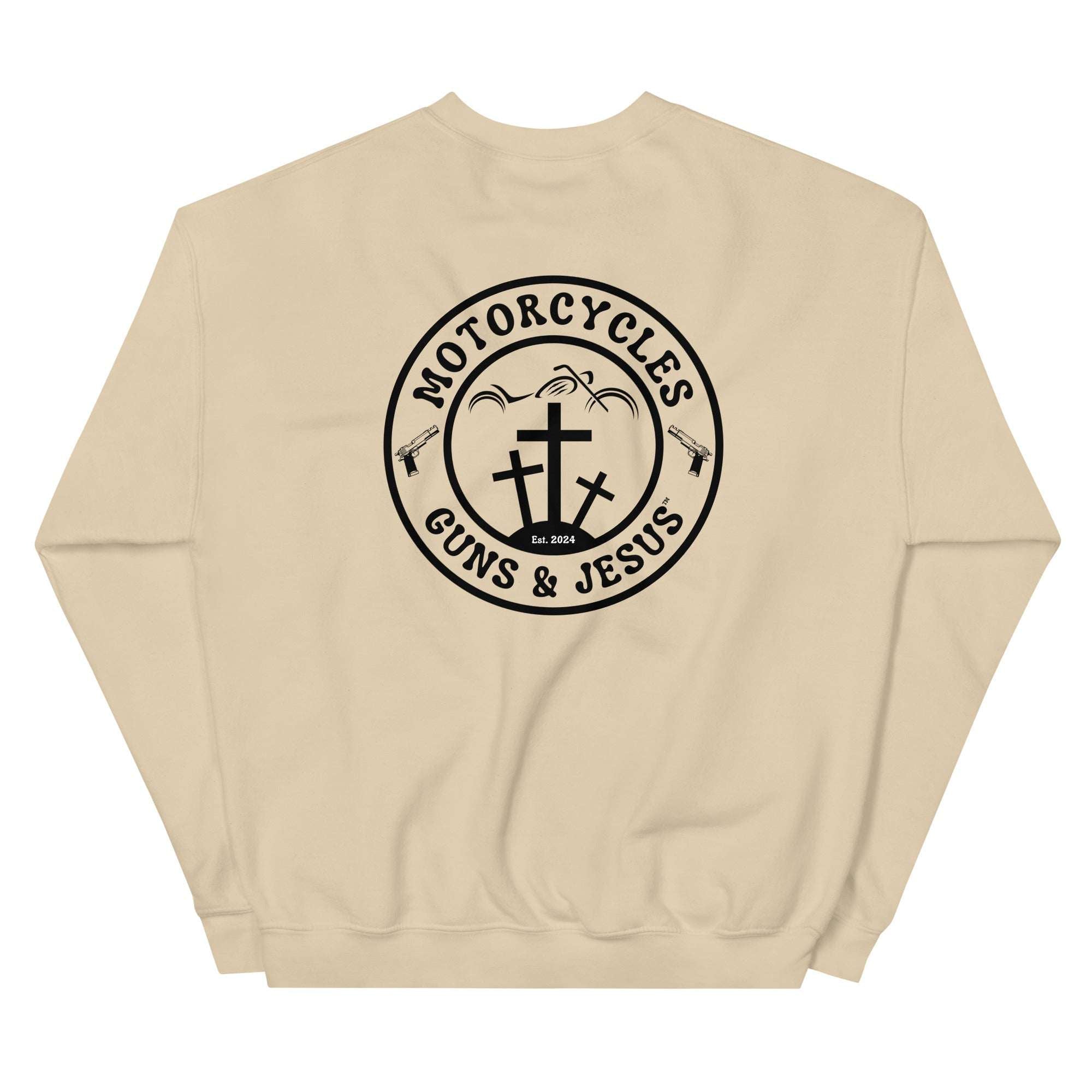 Motorcycles Guns And Jesus Sweatshirt - MGW Clothing
