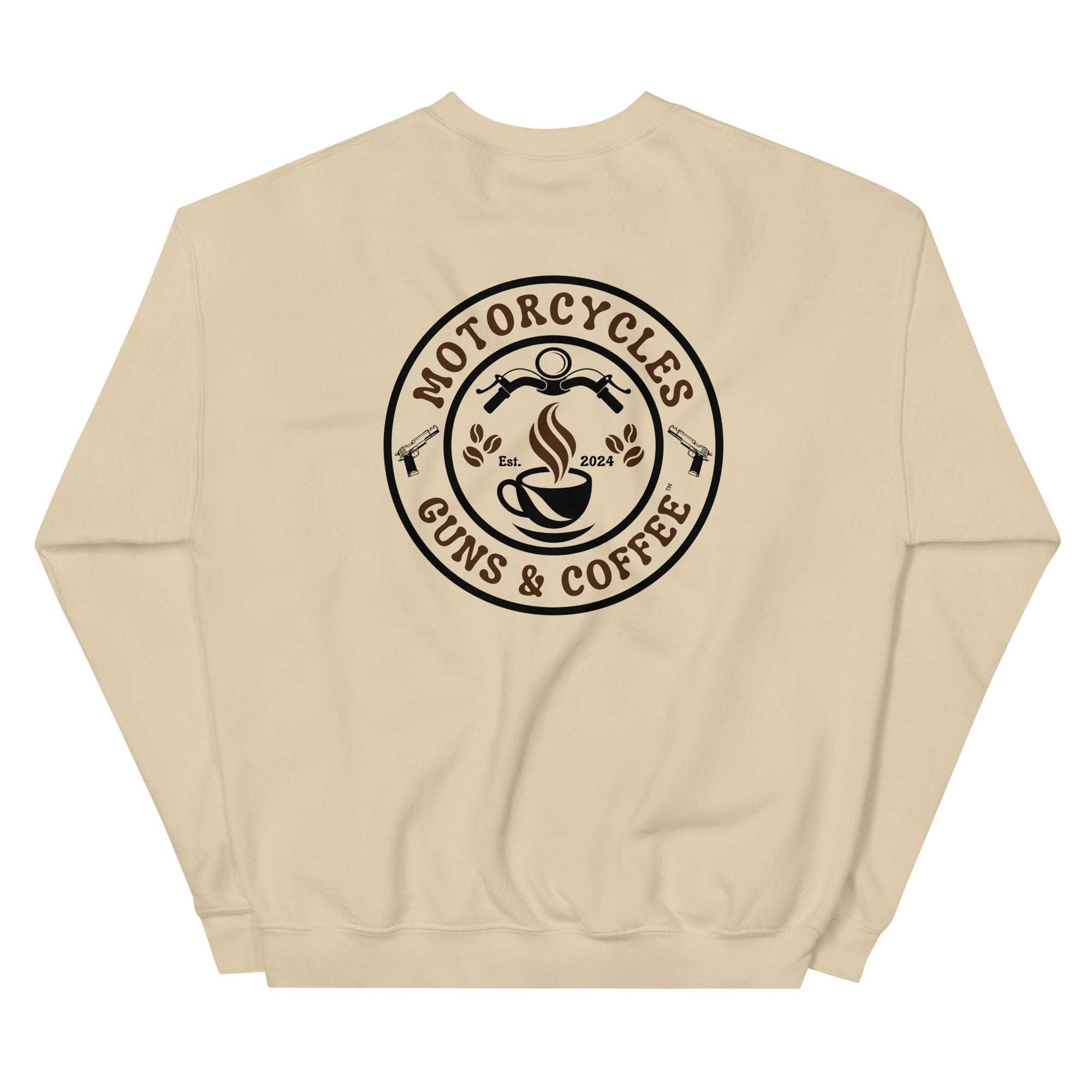 Motorcycles Guns And Coffee Sweatshirt - MGW Clothing
