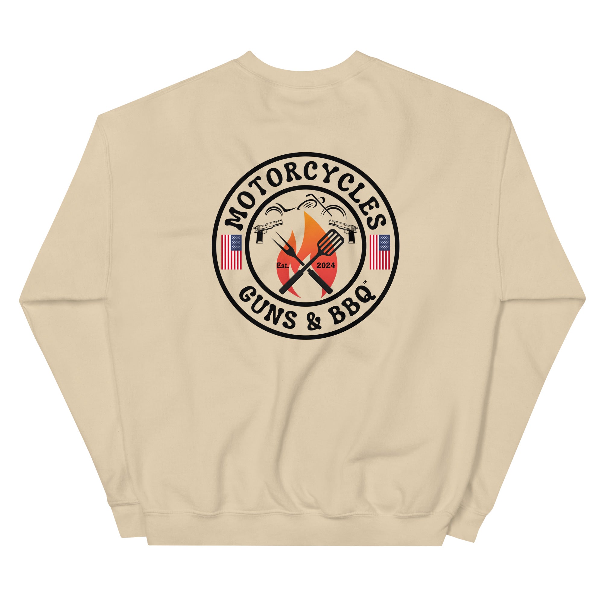 Motorcycles Guns And Bbq Sweatshirt-MGW Clothing