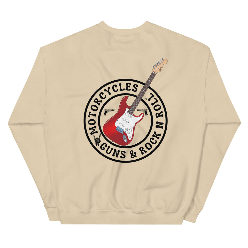 Motorcycles Guns And Rock N Roll Sweatshirt-MGW Clothing
