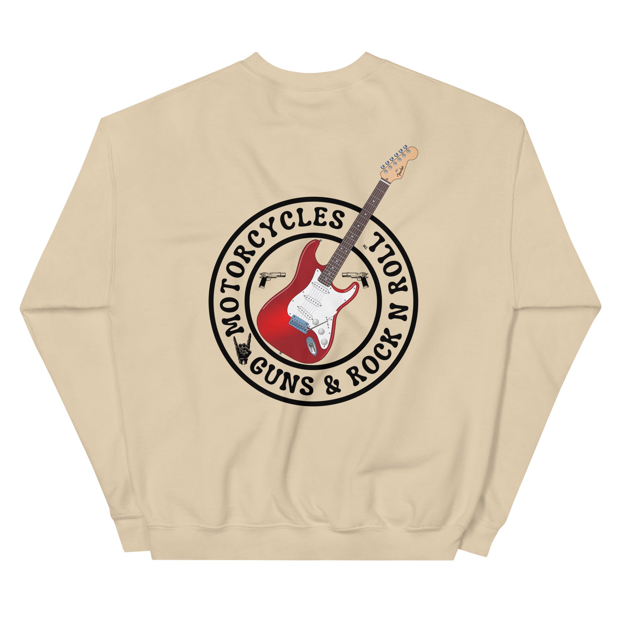 Motorcycles Guns And Rock N Roll Sweatshirt-MGW Clothing
