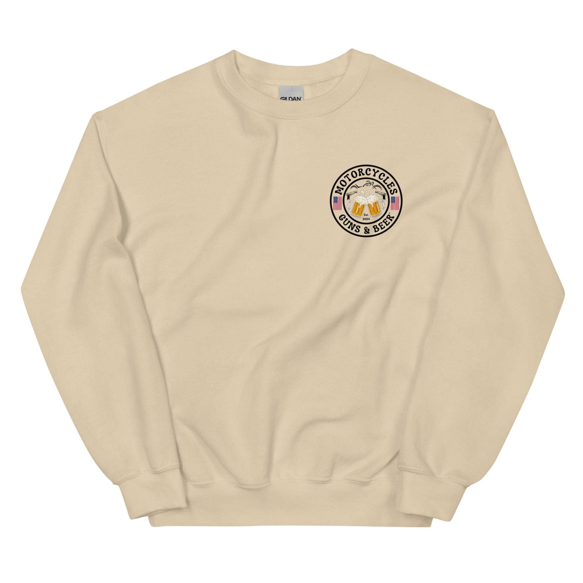 Motorcycles Guns And Beer Sweatshirt-MGW Clothing