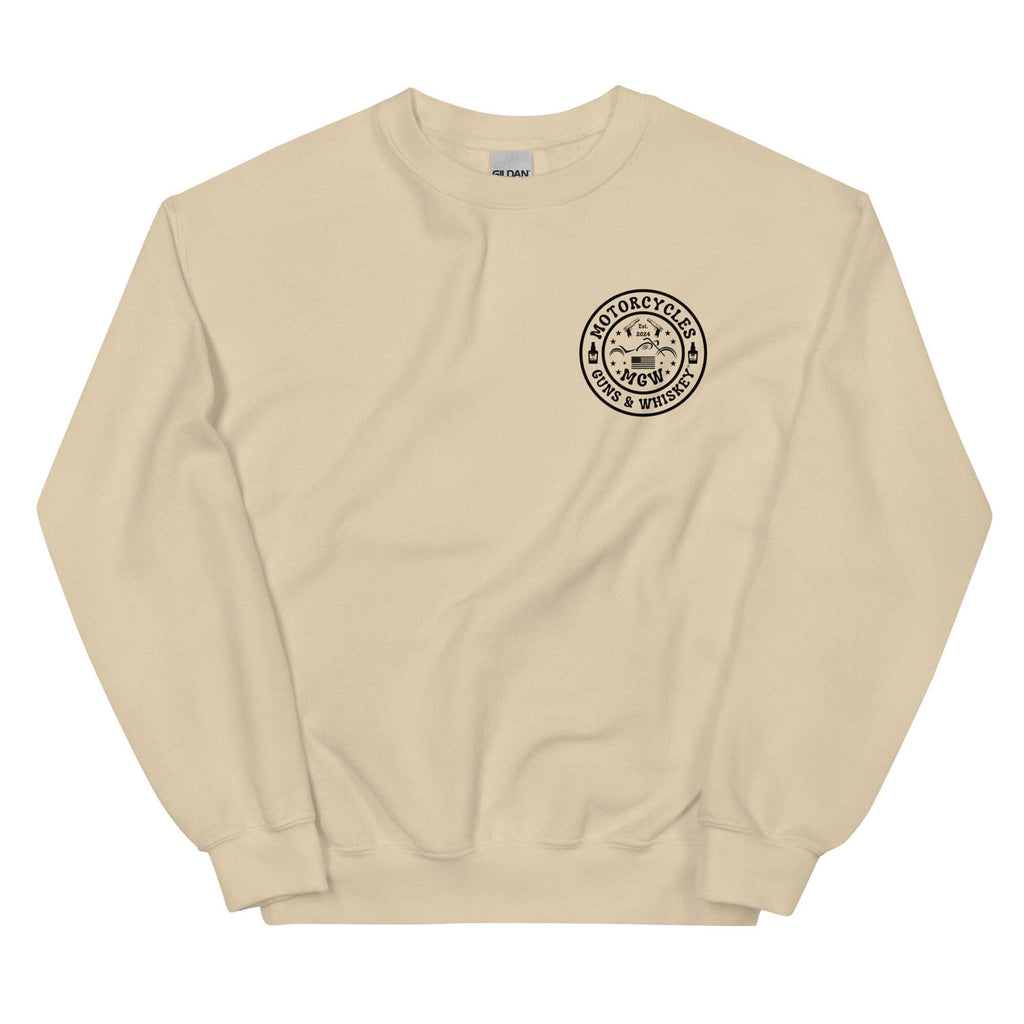 Motorcycles Guns And Whiskey Sweatshirt - MGW Clothing