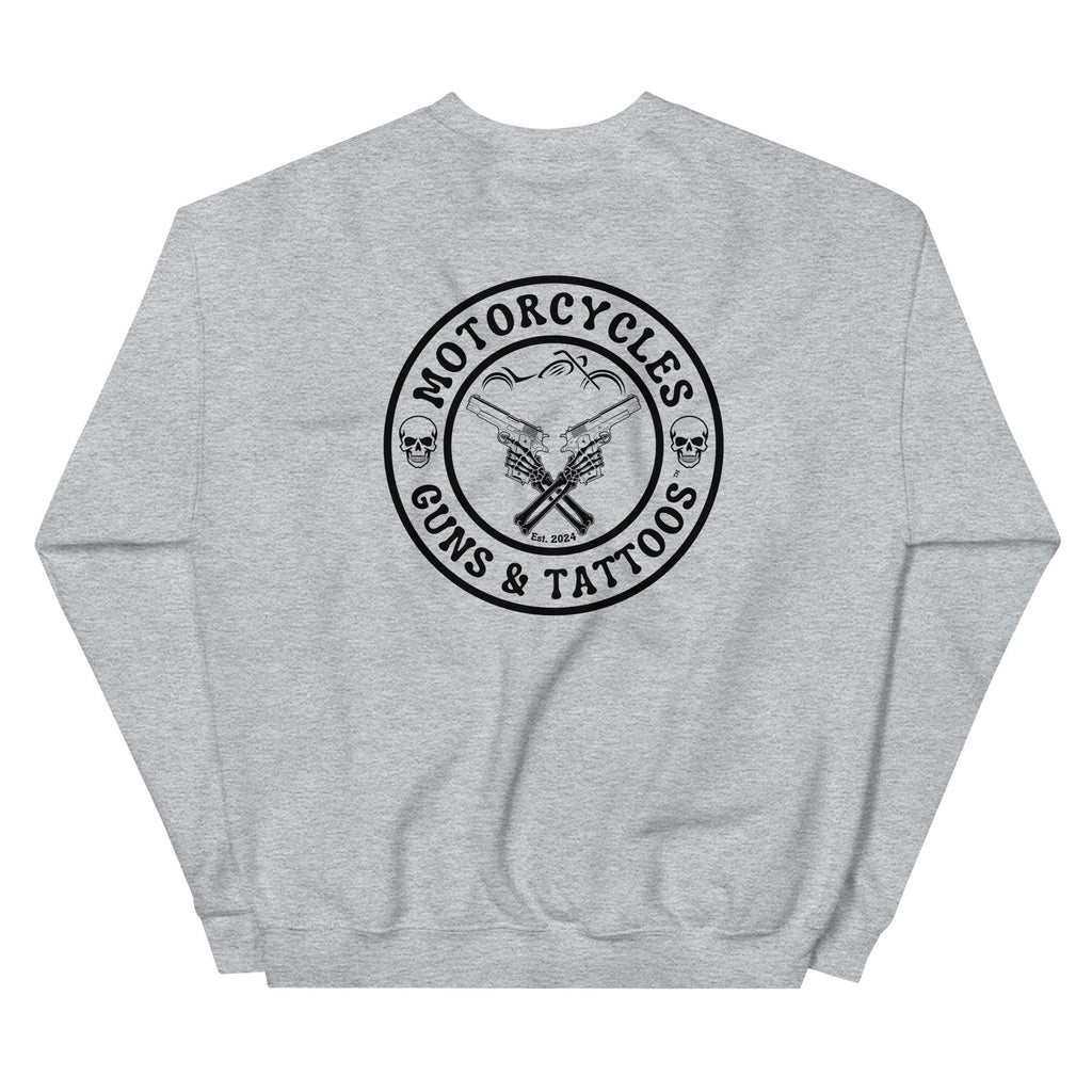 Motorcycles Guns And Tattoos Sweatshirt-MGW Clothing