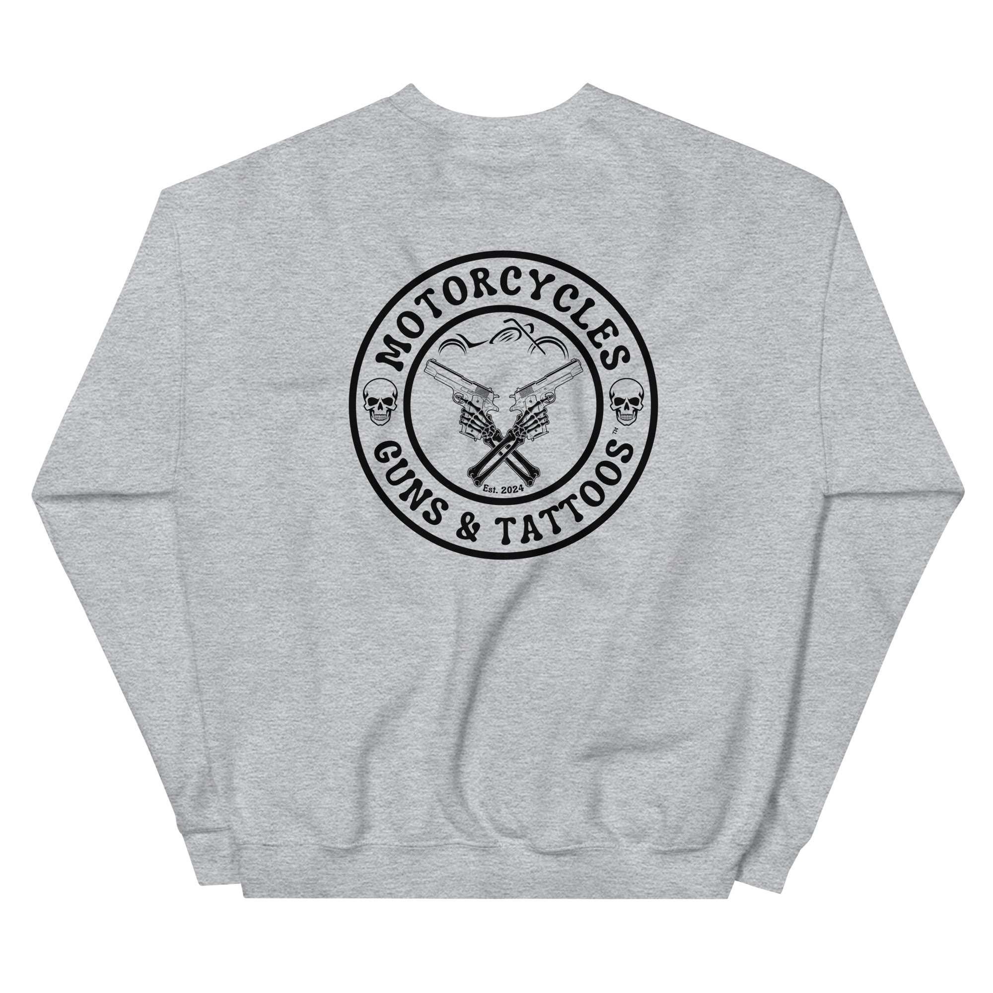 Motorcycles Guns And Tattoos Sweatshirt-MGW Clothing