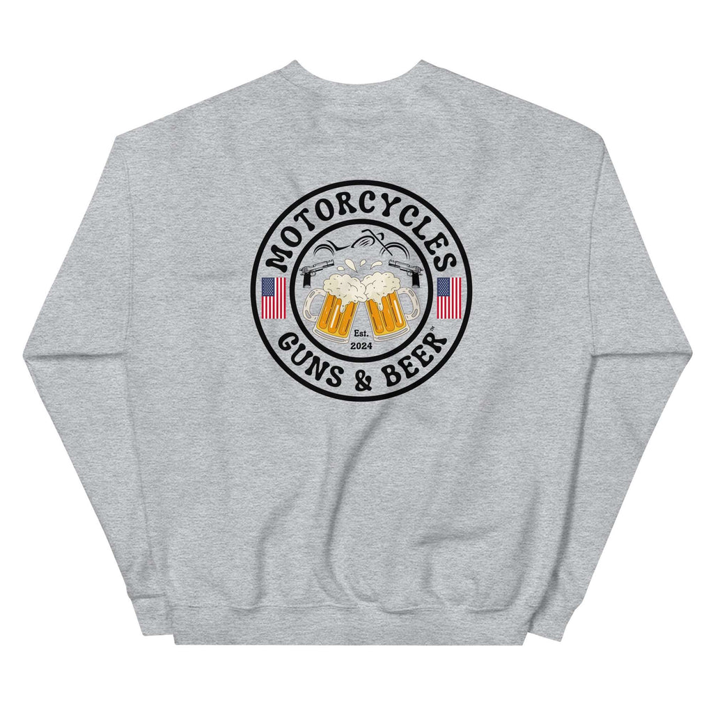 Motorcycles Guns And Beer Sweatshirt - MGW Clothing