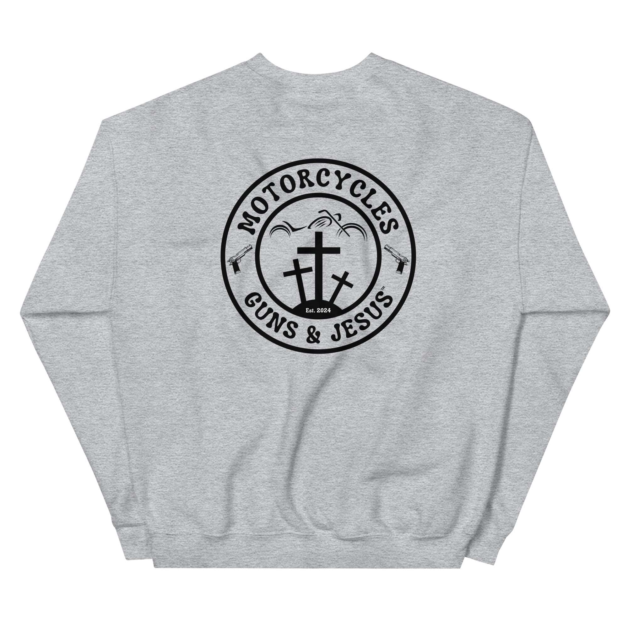 Motorcycles Guns And Jesus Sweatshirt - MGW Clothing