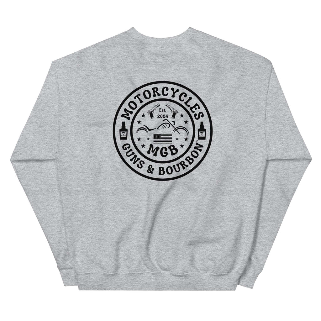 Motorcycles Guns And Bourbon Sweatshirt - MGW Clothing