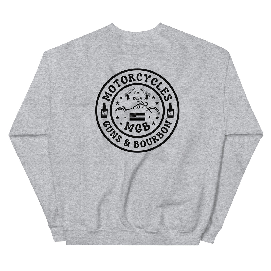 Motorcycles Guns And Bourbon Sweatshirt-MGW Clothing