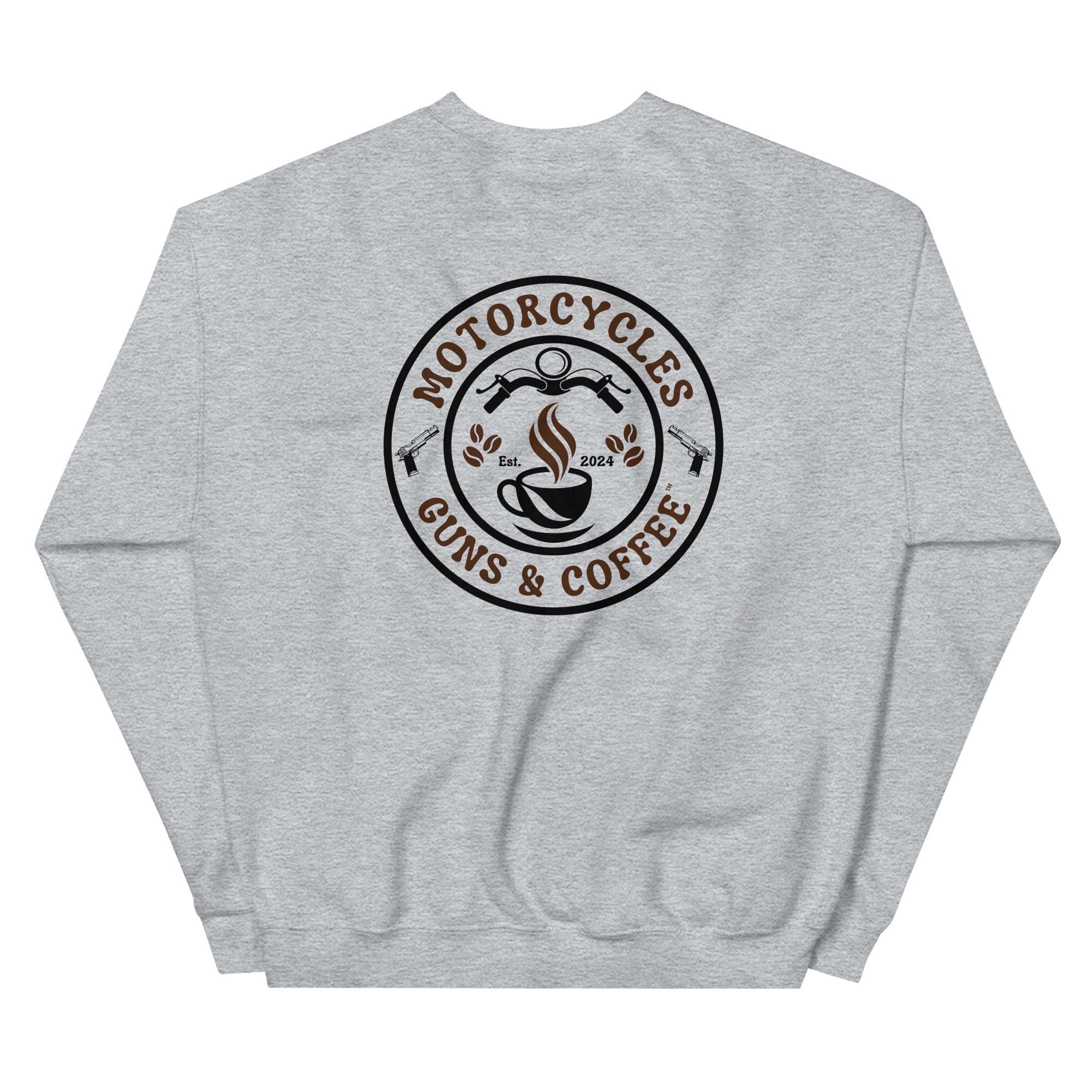 Motorcycles Guns And Coffee Sweatshirt - MGW Clothing