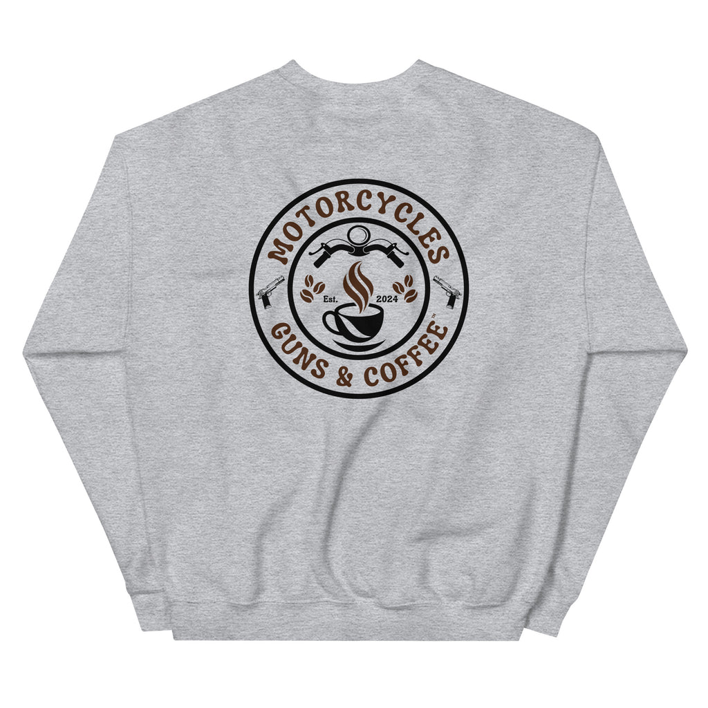 Motorcycles Guns And Coffee Sweatshirt-MGW Clothing