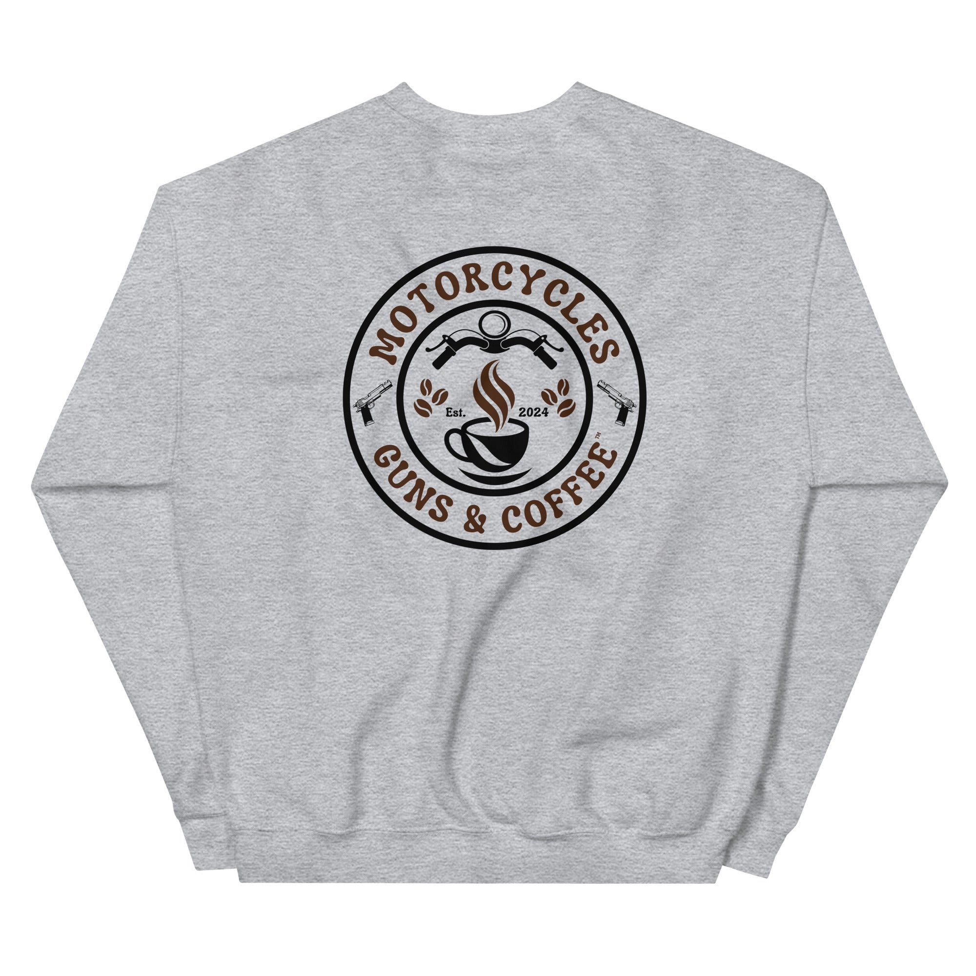 Motorcycles Guns And Coffee Sweatshirt-MGW Clothing