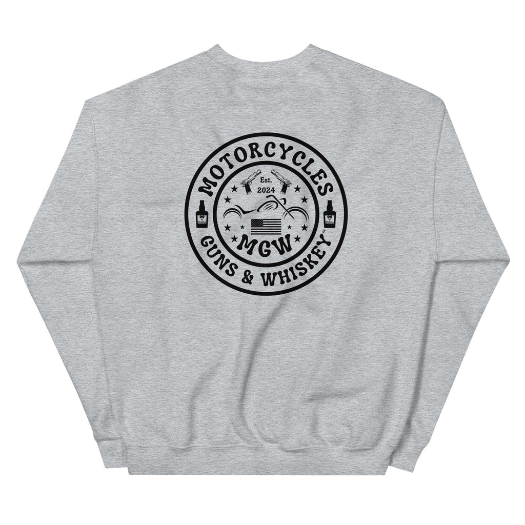 Motorcycles Guns And Whiskey Sweatshirt - MGW Clothing