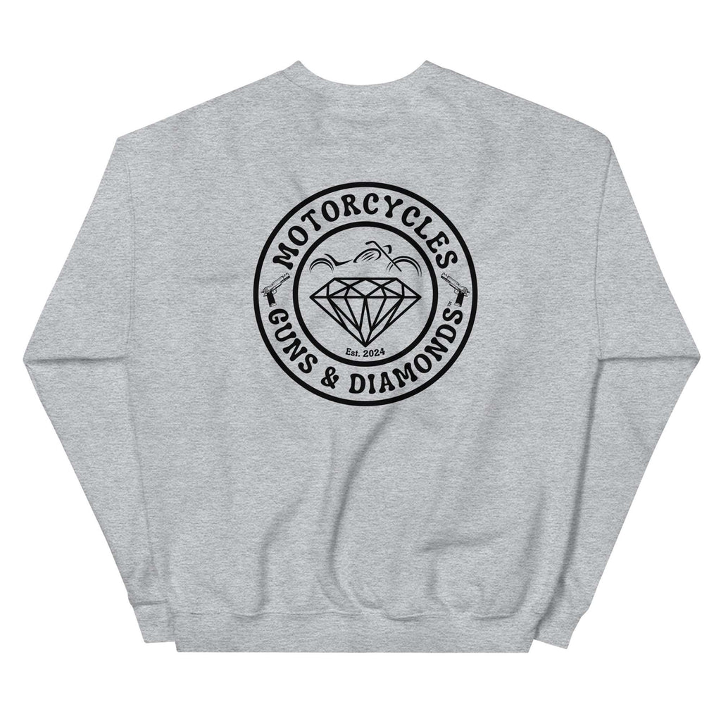 Motorcycles Guns And Diamonds Sweatshirt - MGW Clothing