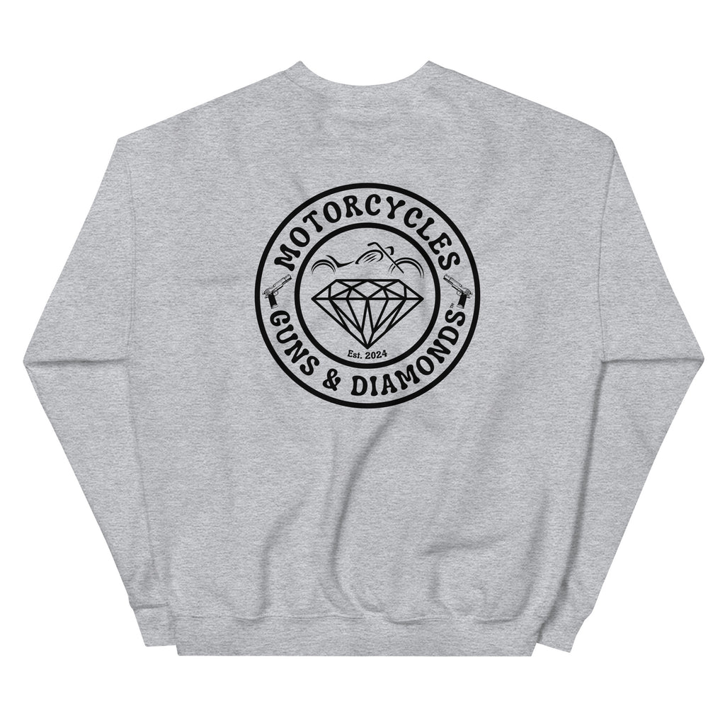 Motorcycles Guns And Diamonds Sweatshirt-MGW Clothing
