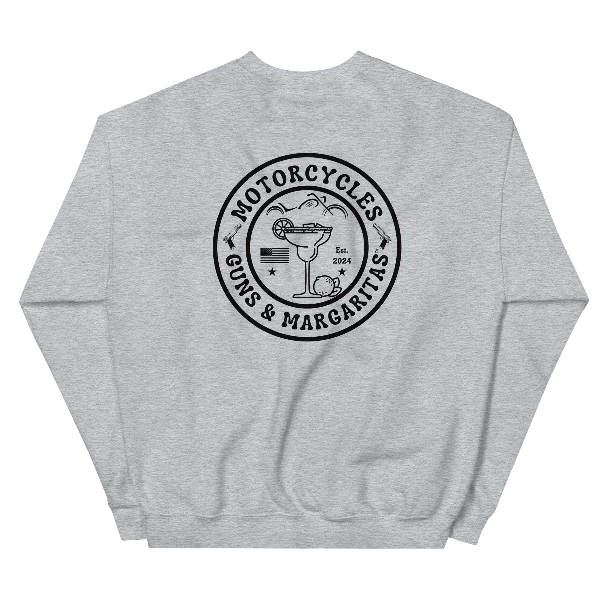 Motorcycles Guns And Margaritas Sweatshirt - MGW Clothing