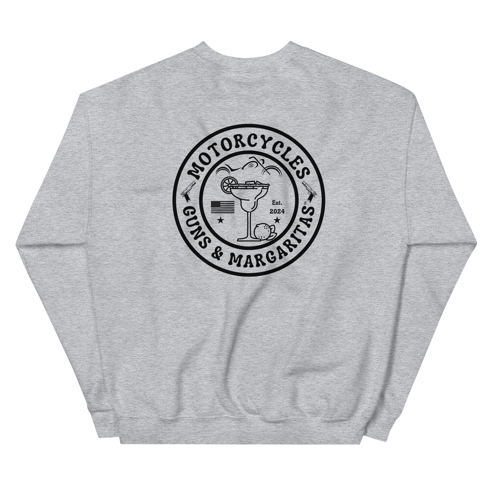 Motorcycles Guns And Margaritas Sweatshirt-MGW Clothing