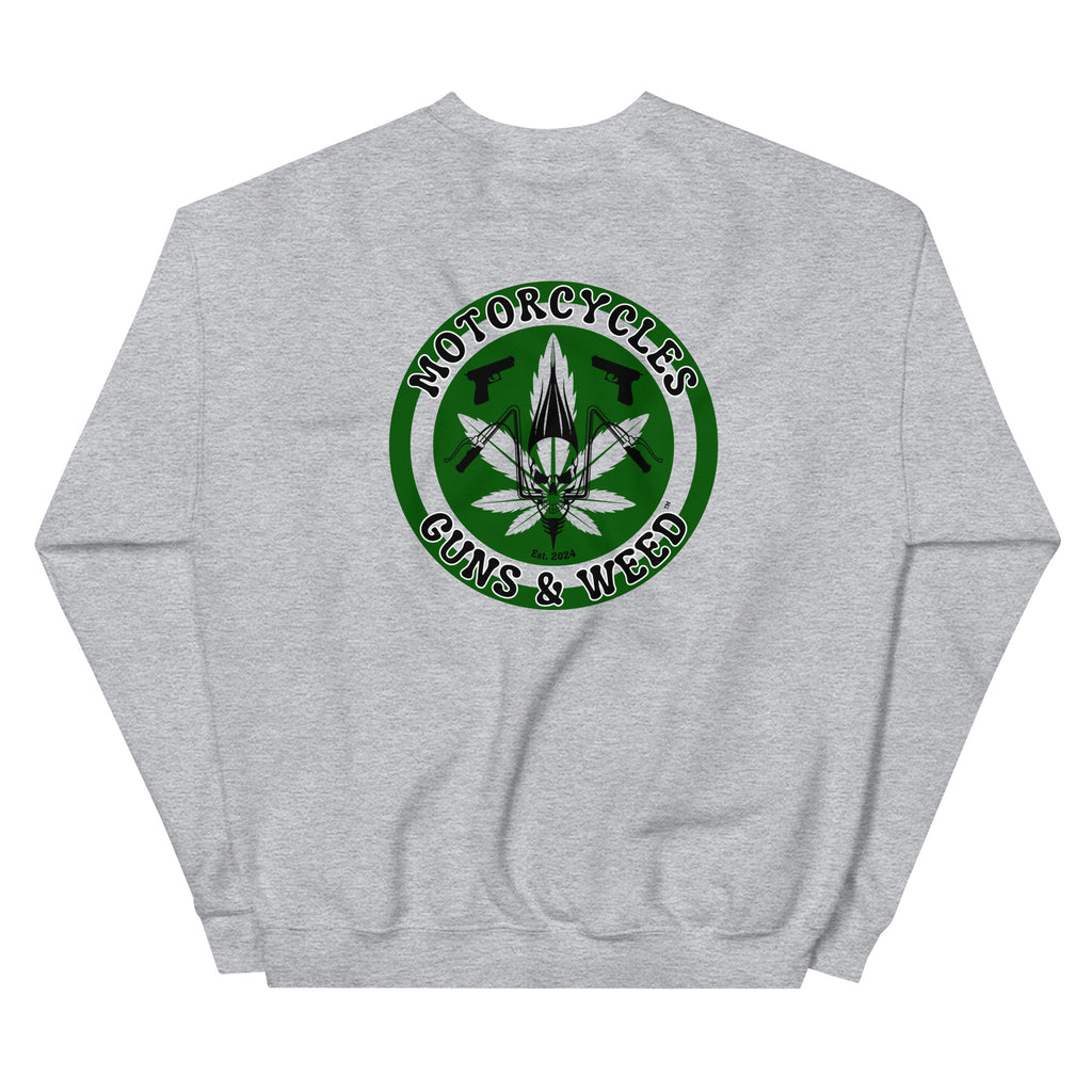 Motorcycles Guns And Weed Sweatshirt-MGW Clothing