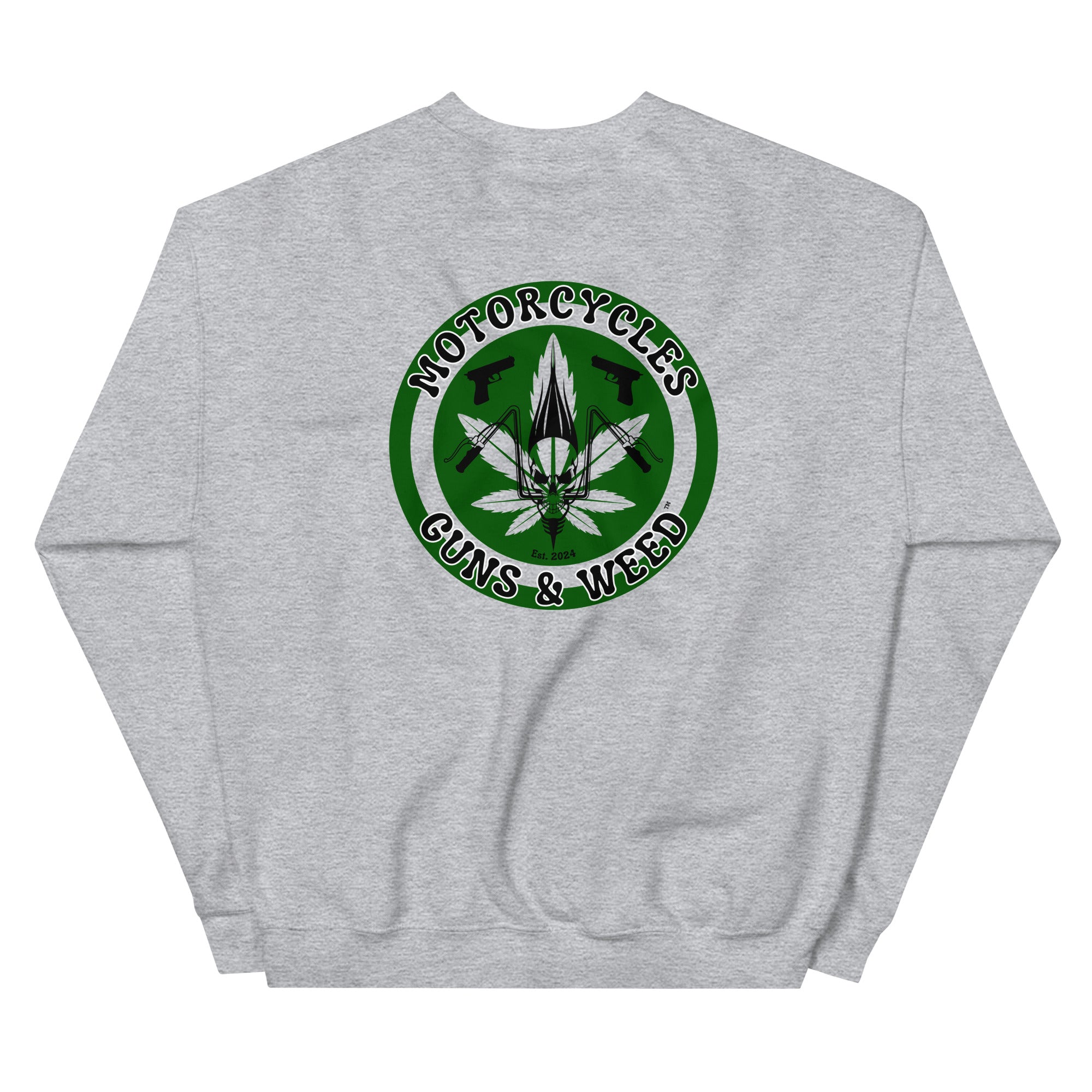Motorcycles Guns And Weed Sweatshirt-MGW Clothing